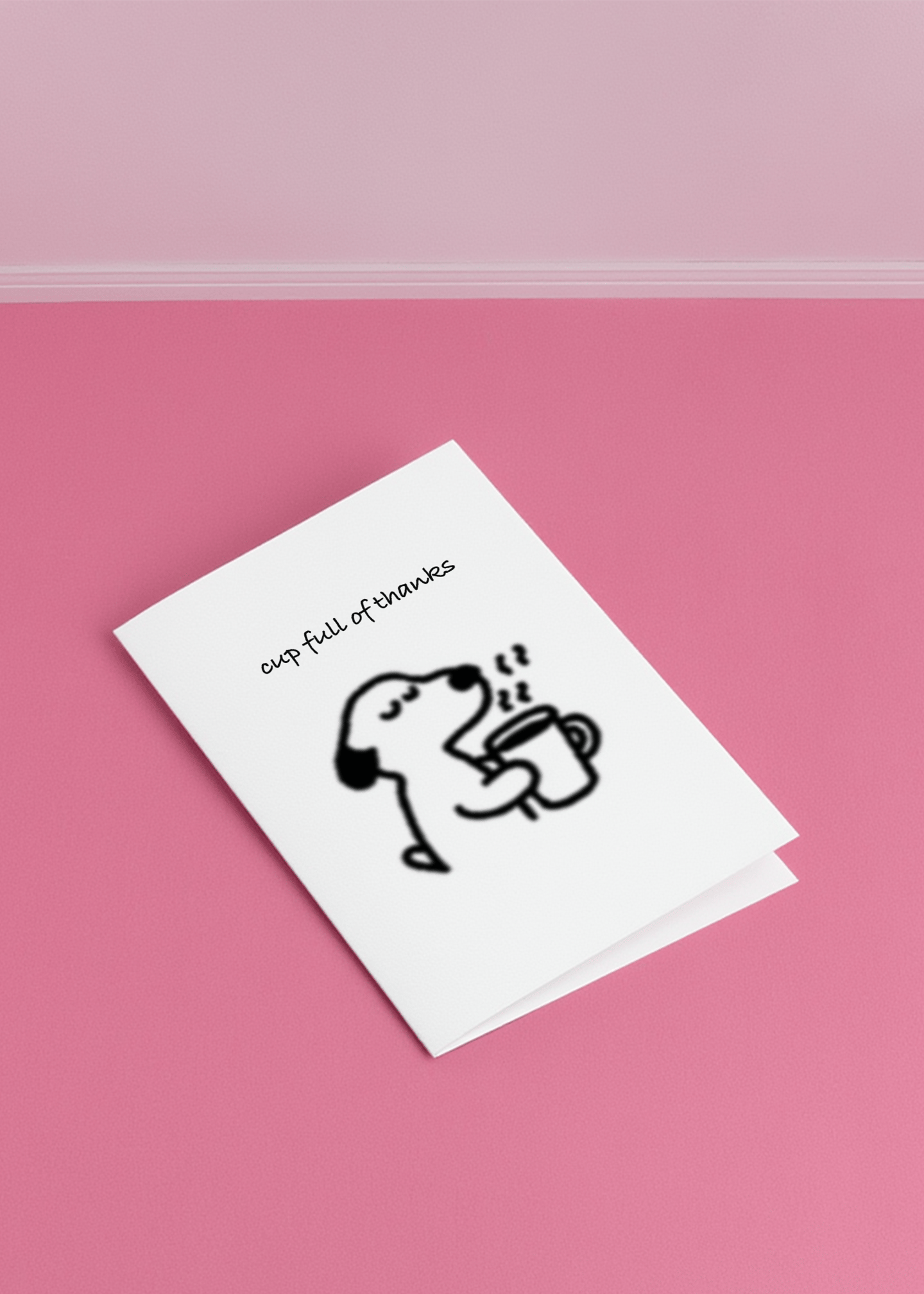 Cup Full of Thanks Card mockup 1