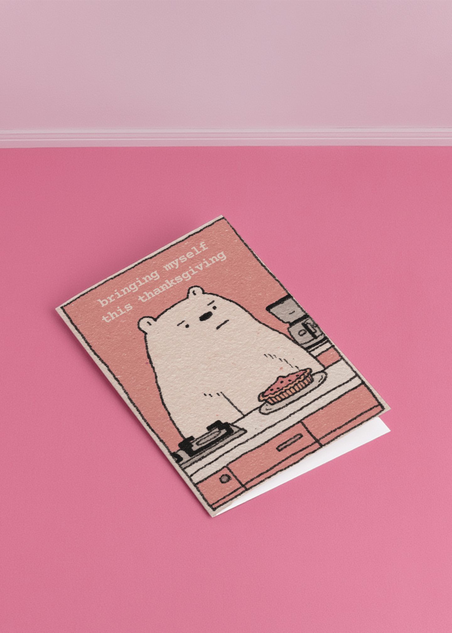 Thanksgiving Bear Humor Card mockup 1