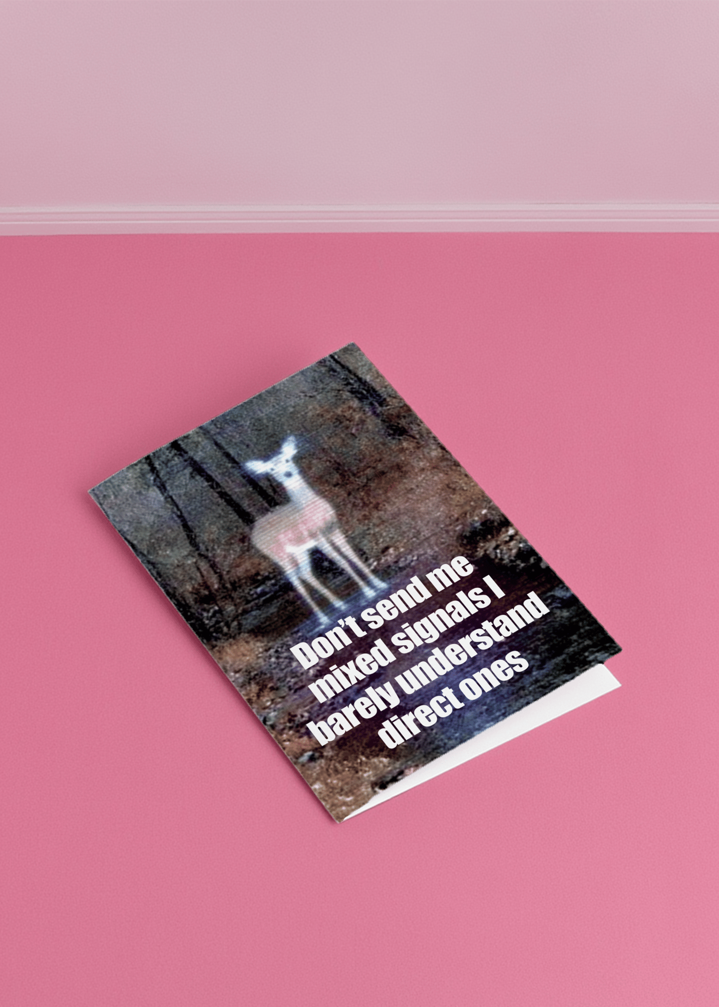 Funny Mixed Signals Joke Card mockup 1