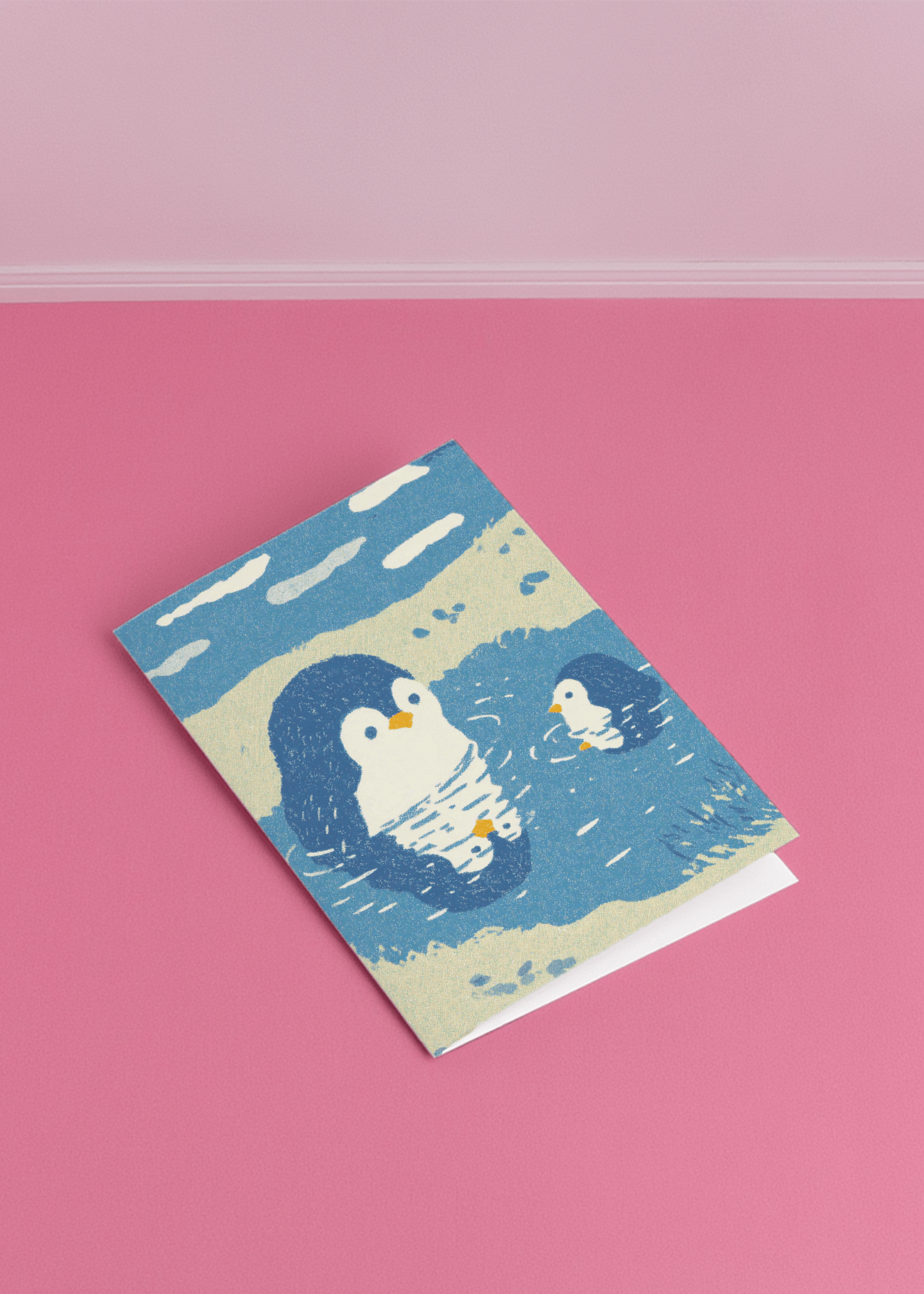 Charming Penguins Just Because Card mockup 1