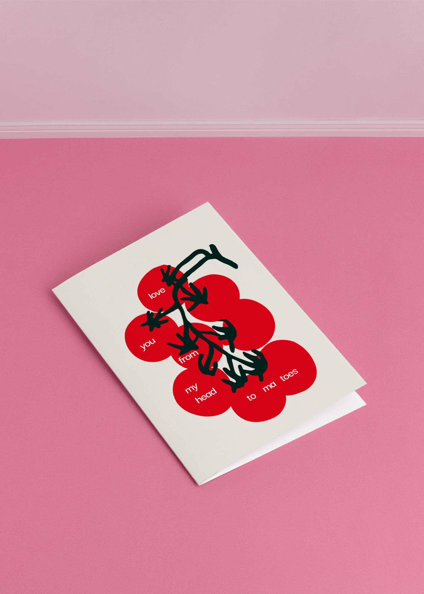 Tomato Love Pun Card mockup 1