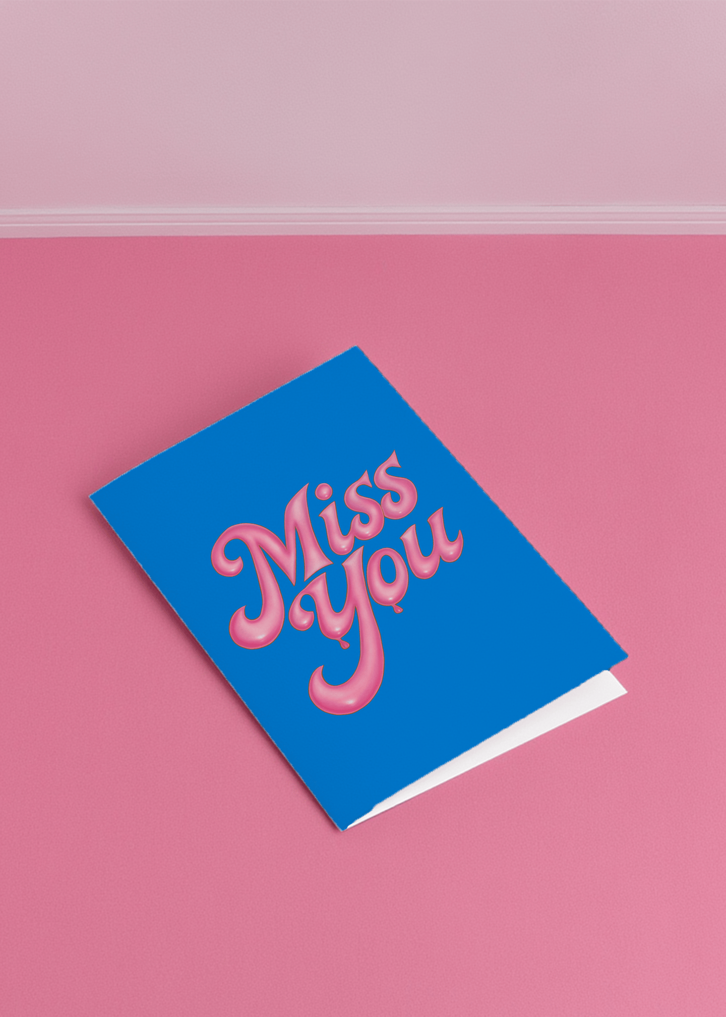 Bright & Cheerful 'Miss You' Card mockup 1