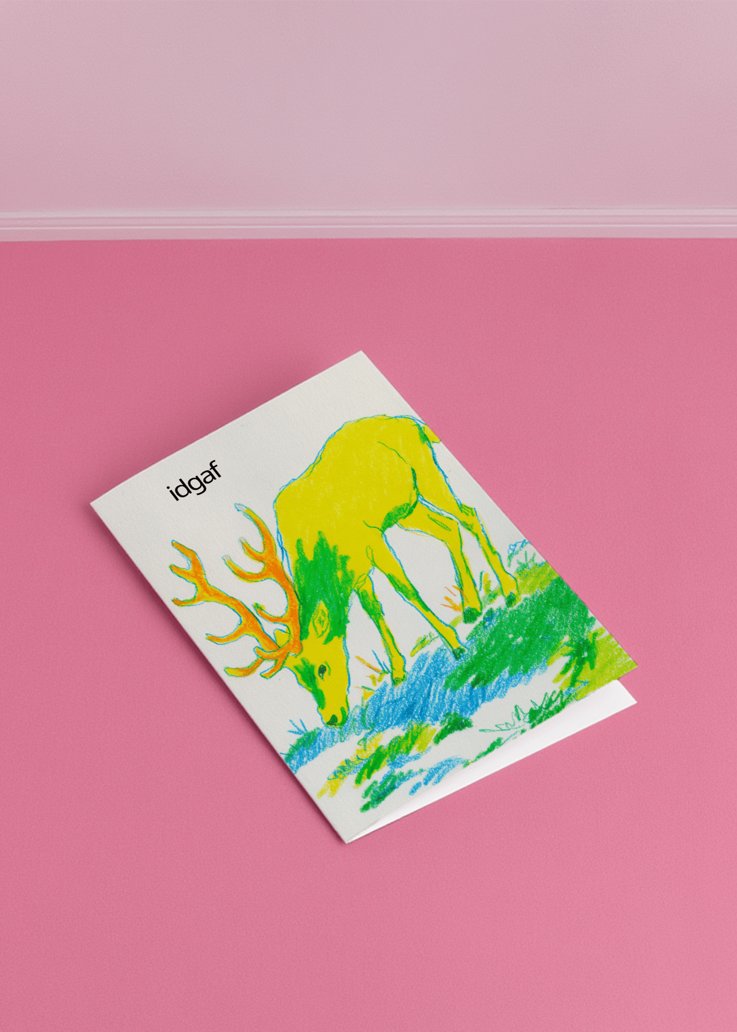 Playful Deer Humor Card mockup 1