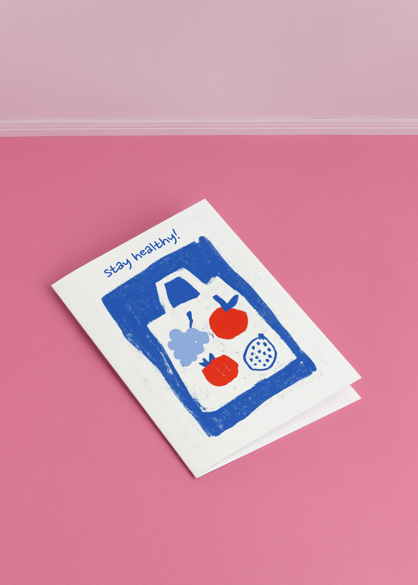 Stay Healthy Greeting Card mockup 1