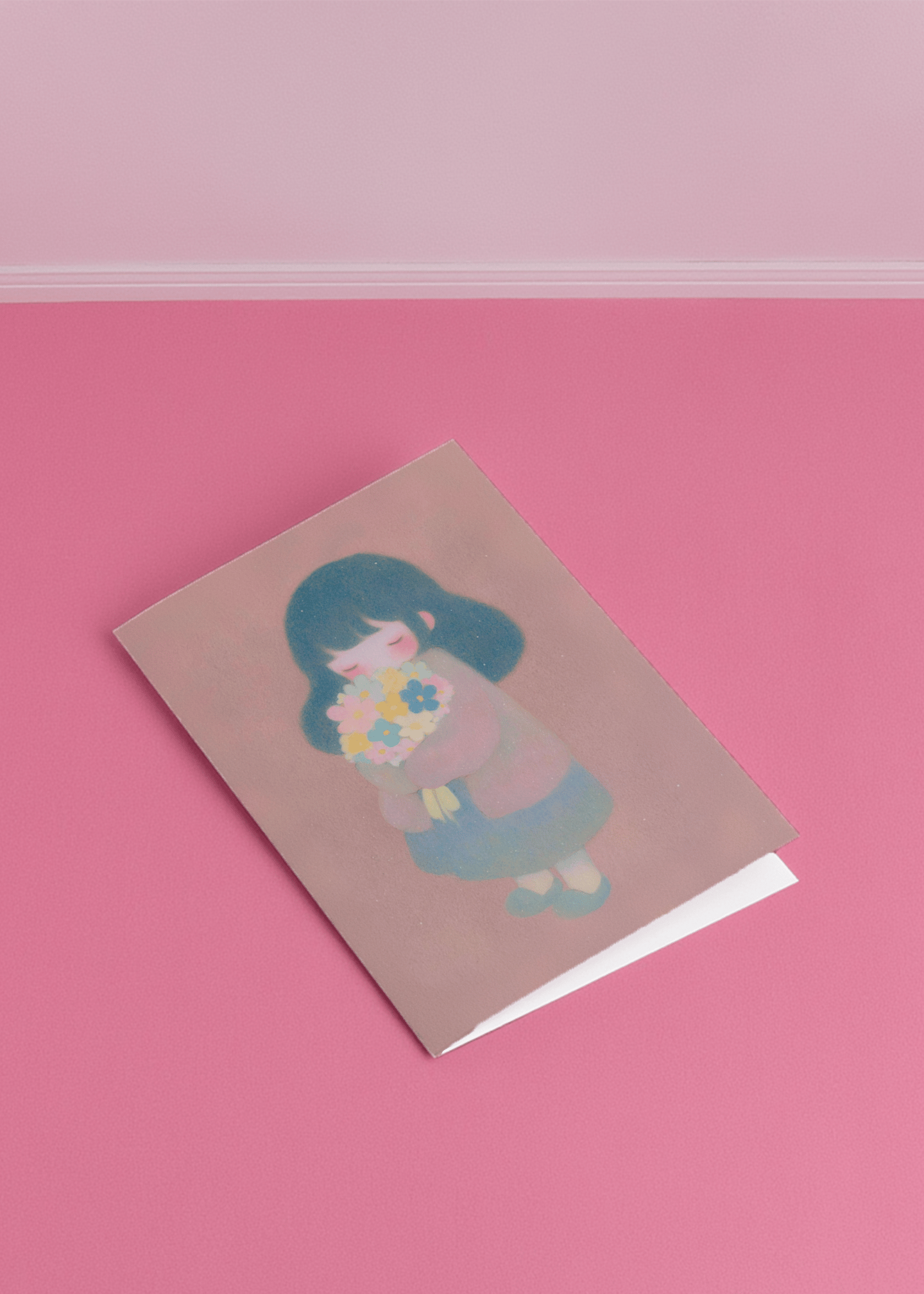 GIrl holding flowers mockup 1