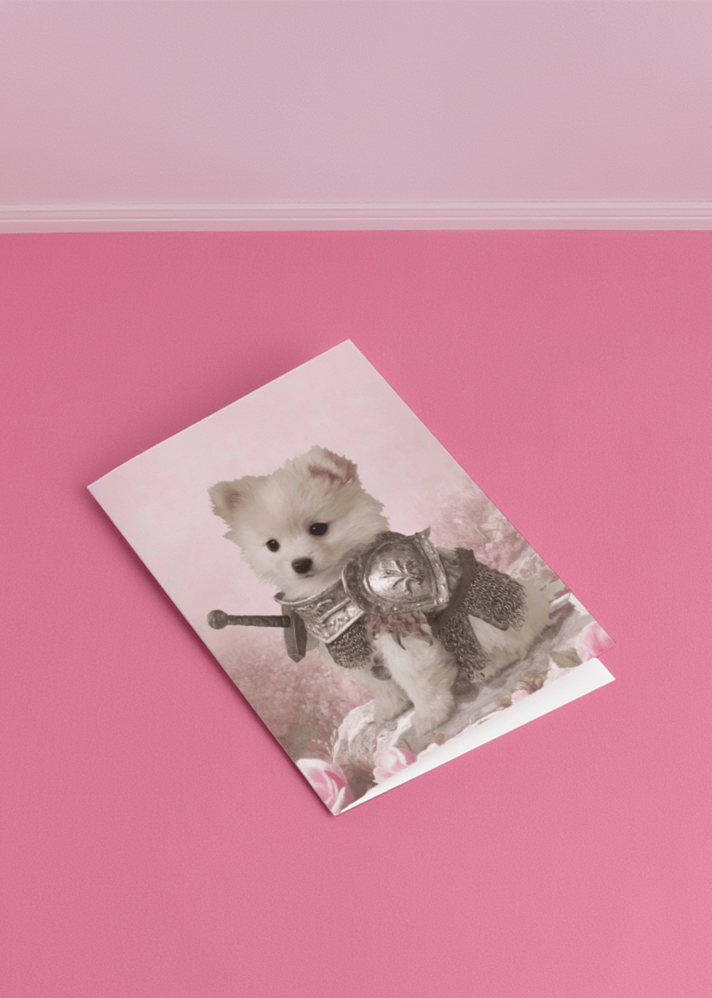 Brave Pup in Armor Card mockup 1