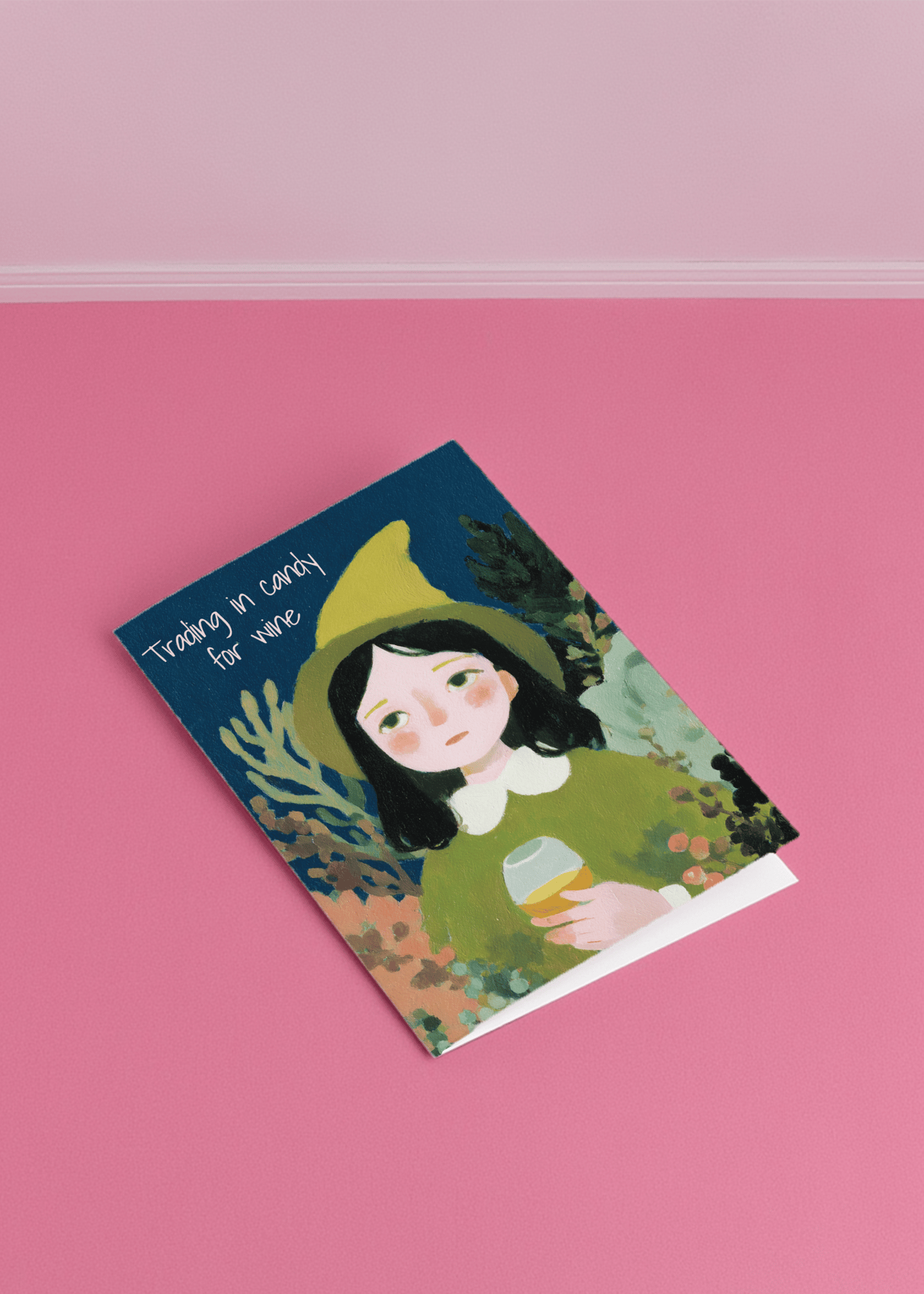 Candy for Wine Witch Card mockup 1