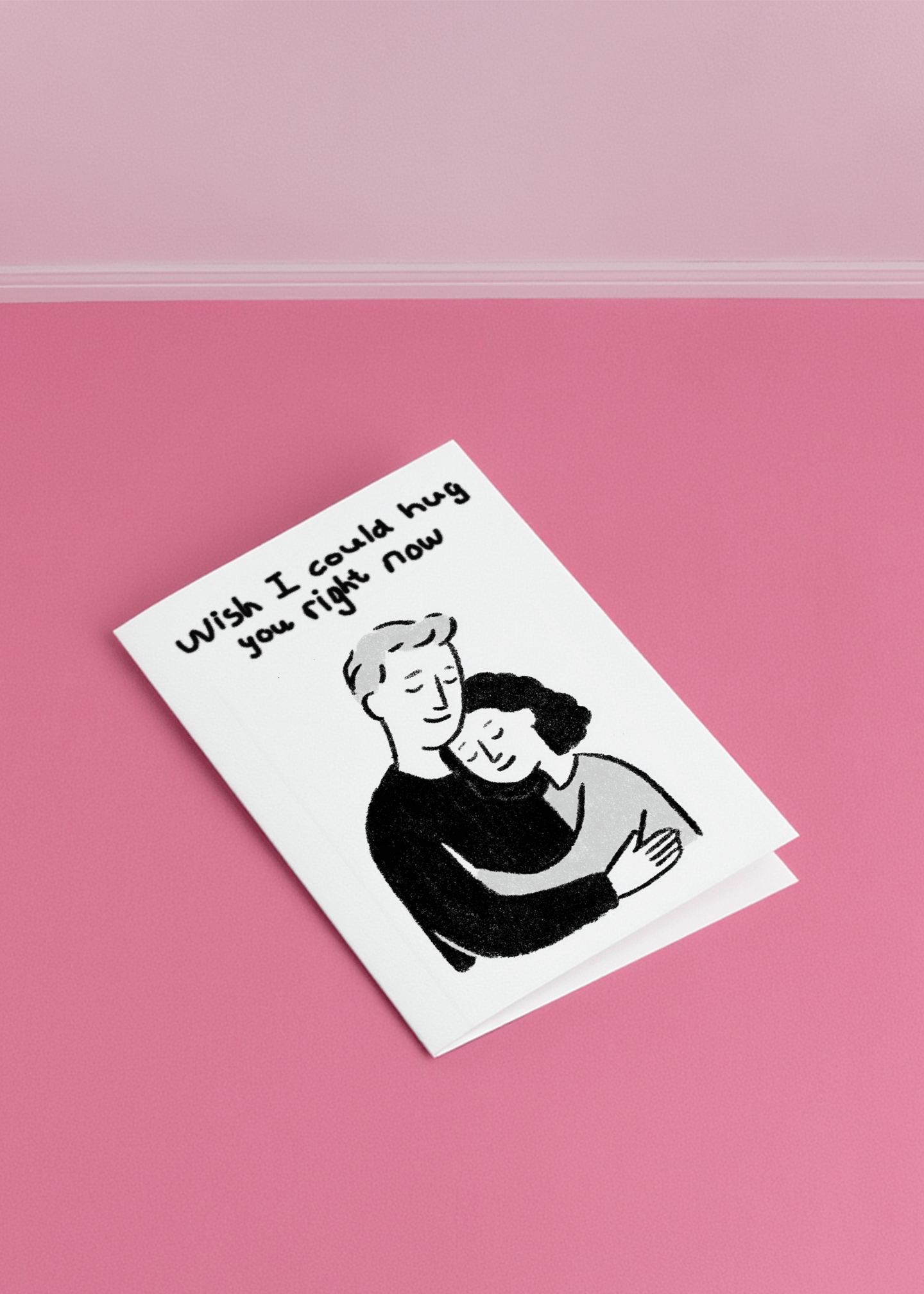 Wish I Could Hug You Right Now Card mockup 1