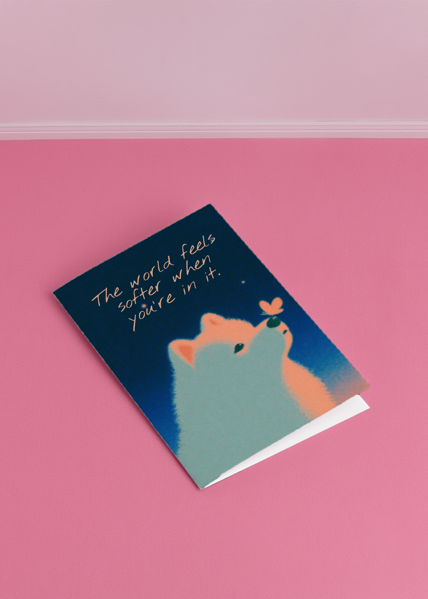 Soft World with You Card mockup 1