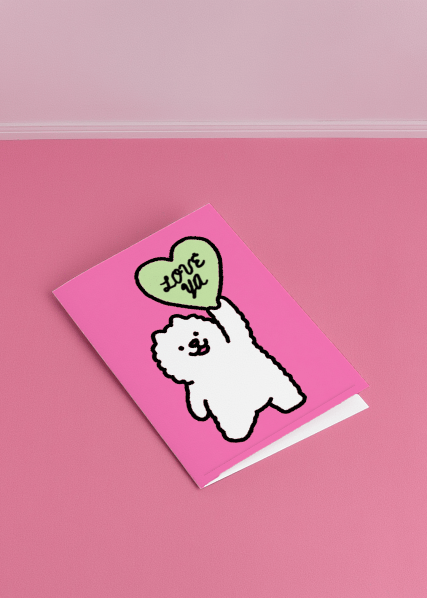 Cute Bear Love Ya Card mockup 1