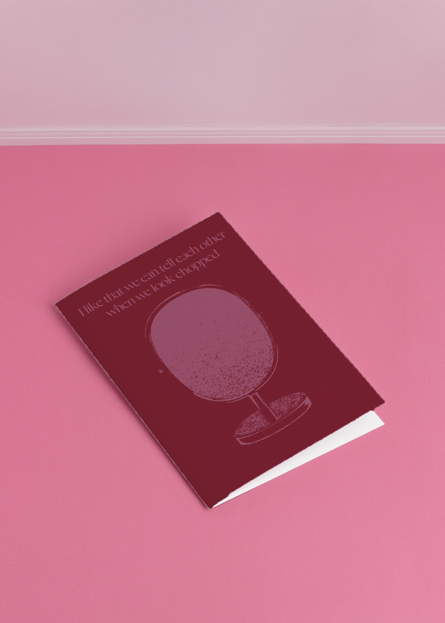 Telling Each Other We Look Chopped Card mockup 1