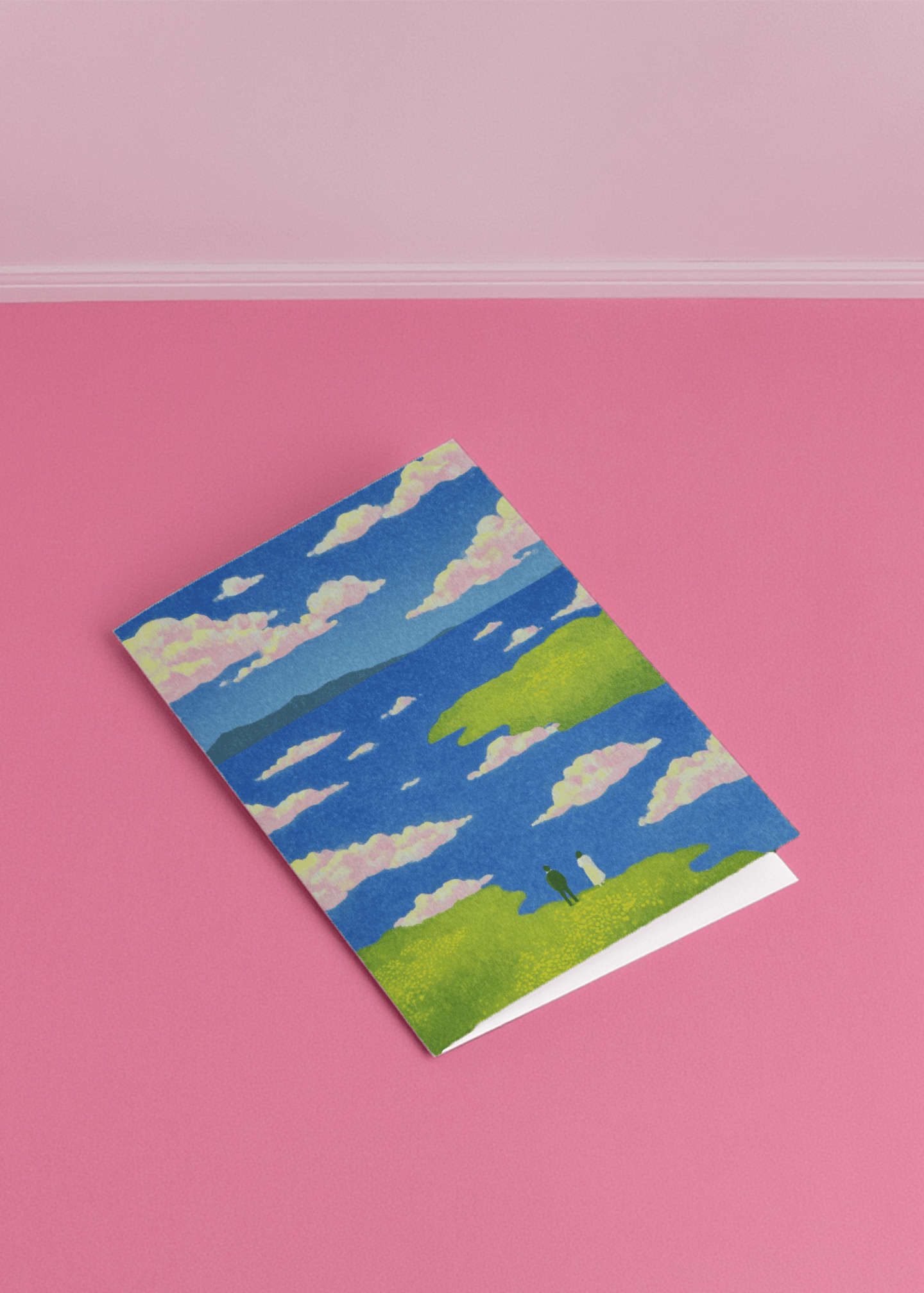 Serene Landscape Love Card mockup 1