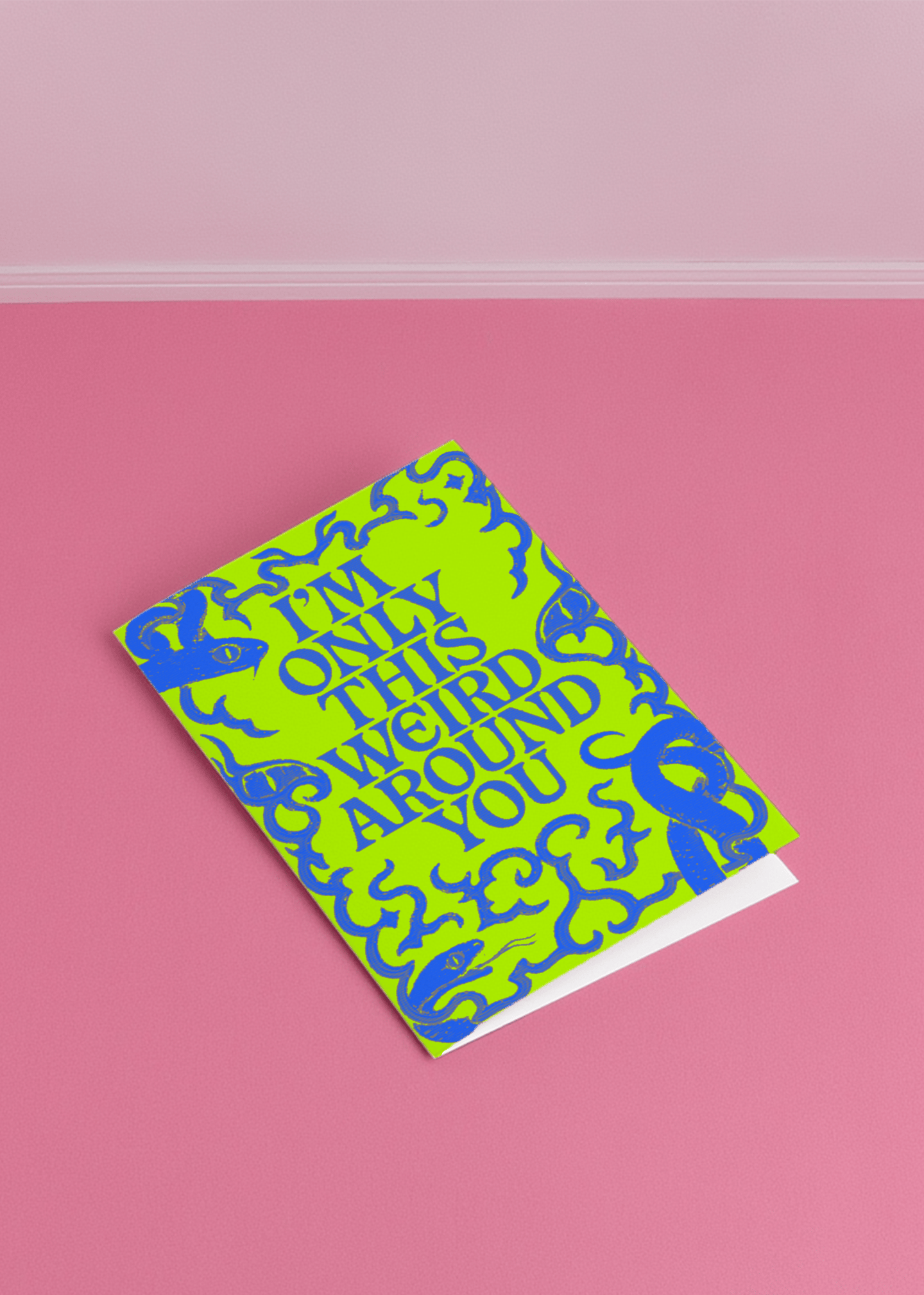 Only This Weird Around You Card mockup 1