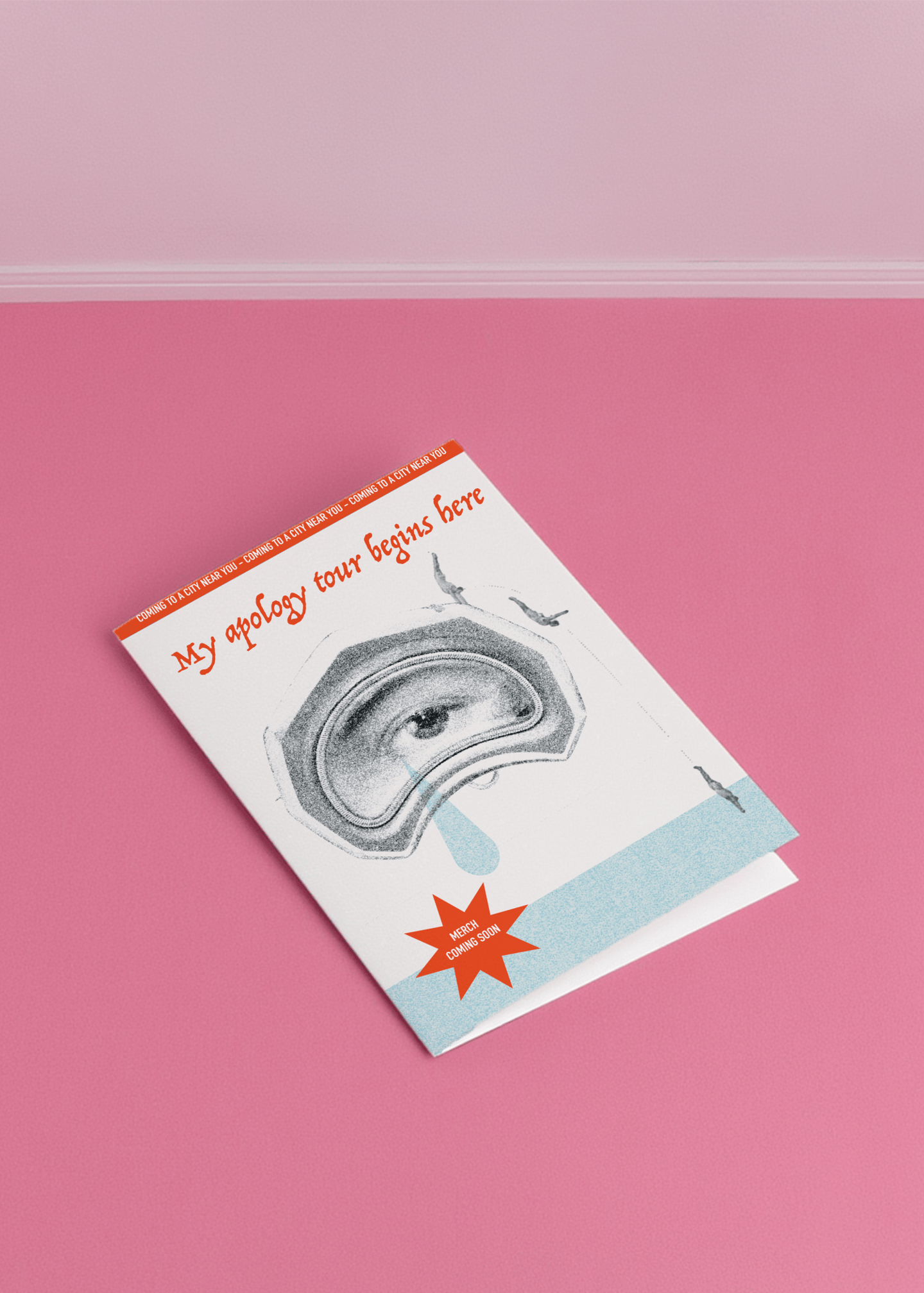 My Apology Tour Begins Here Card mockup 1