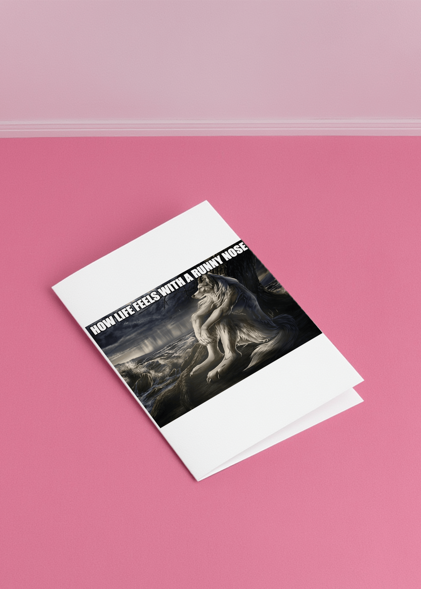 Life With a Runny Nose Card mockup 1