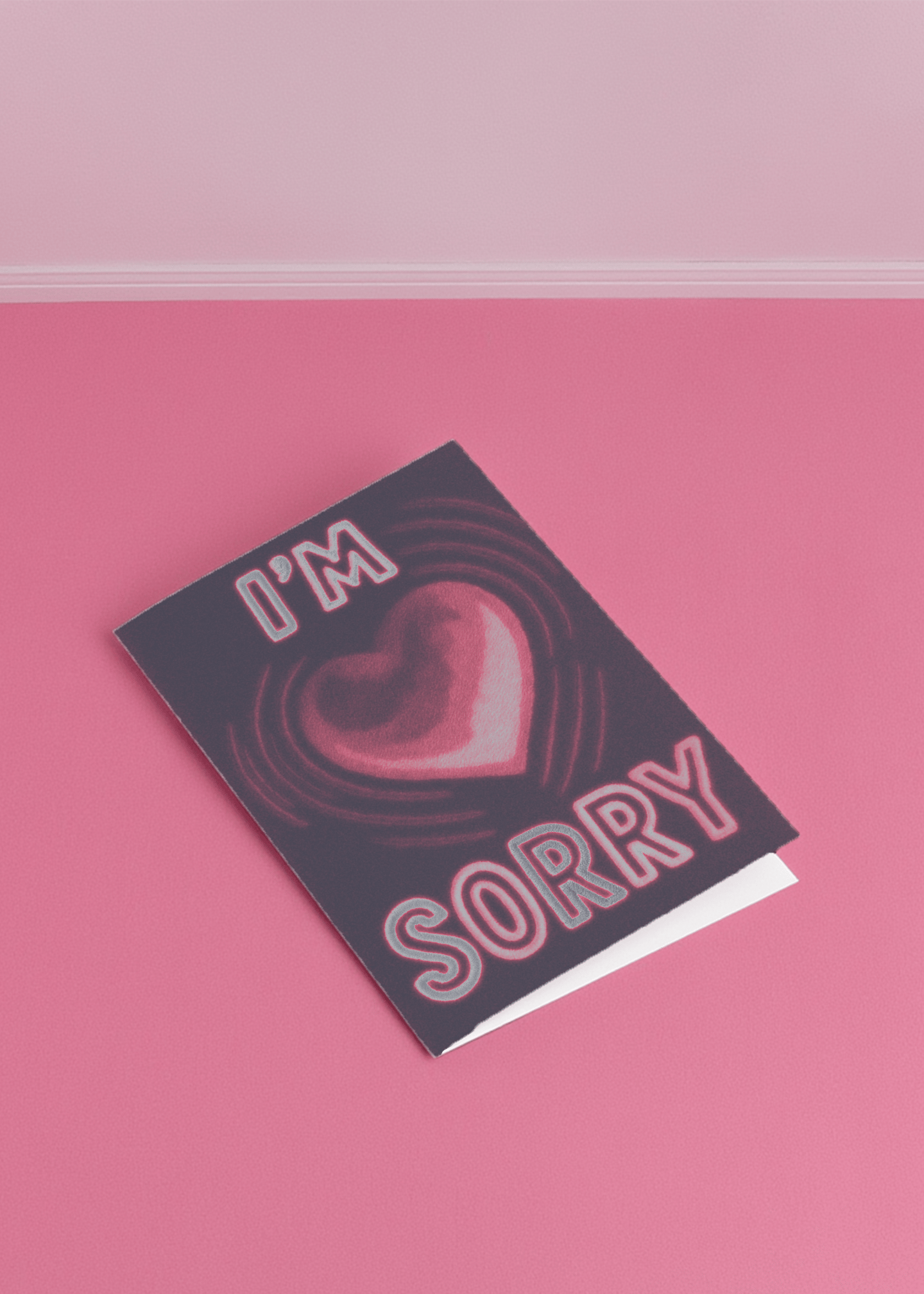 I'm Sorry Heartbeat Card mockup 1