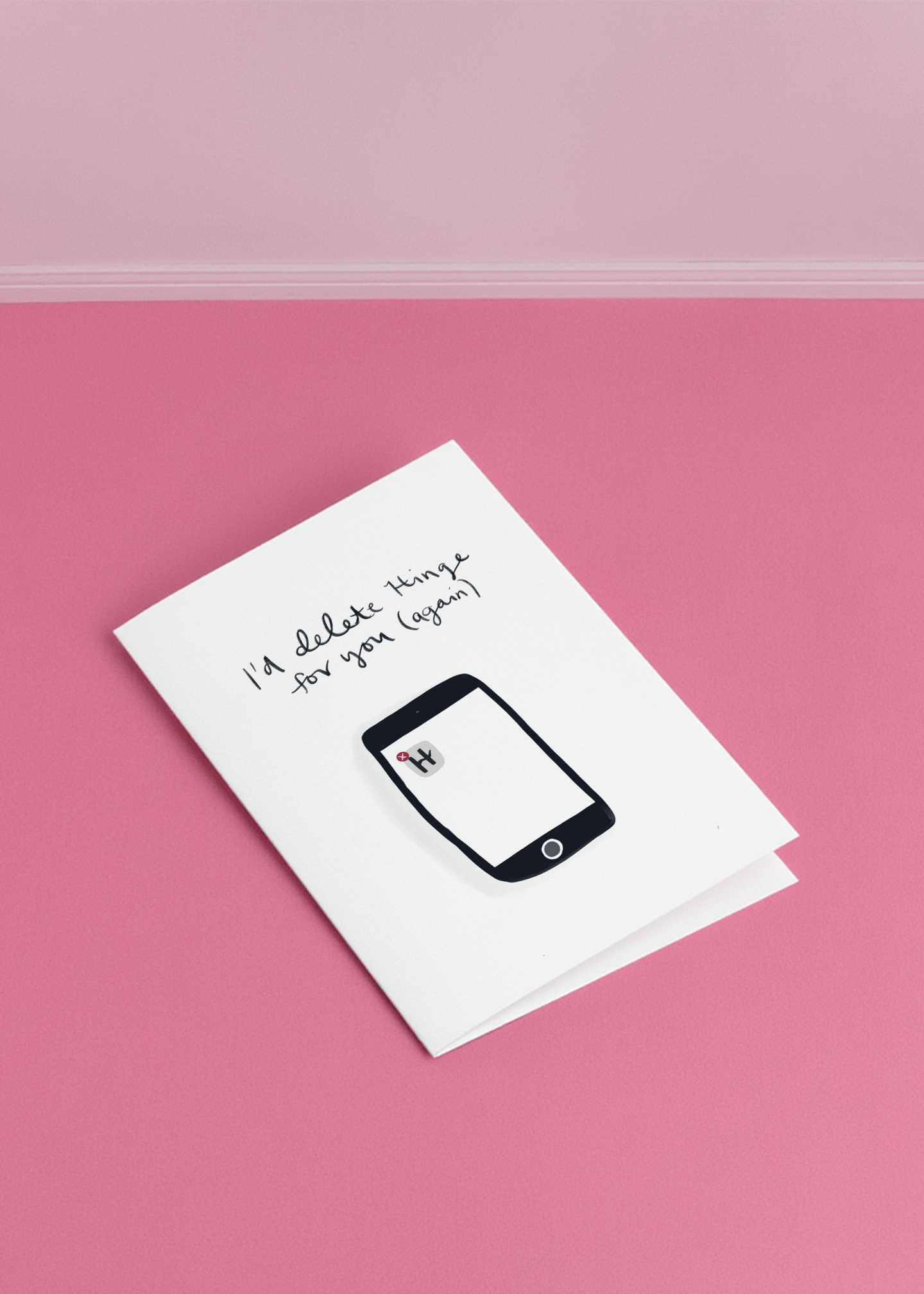 I'd Delete Hinge For You Again Card mockup 1