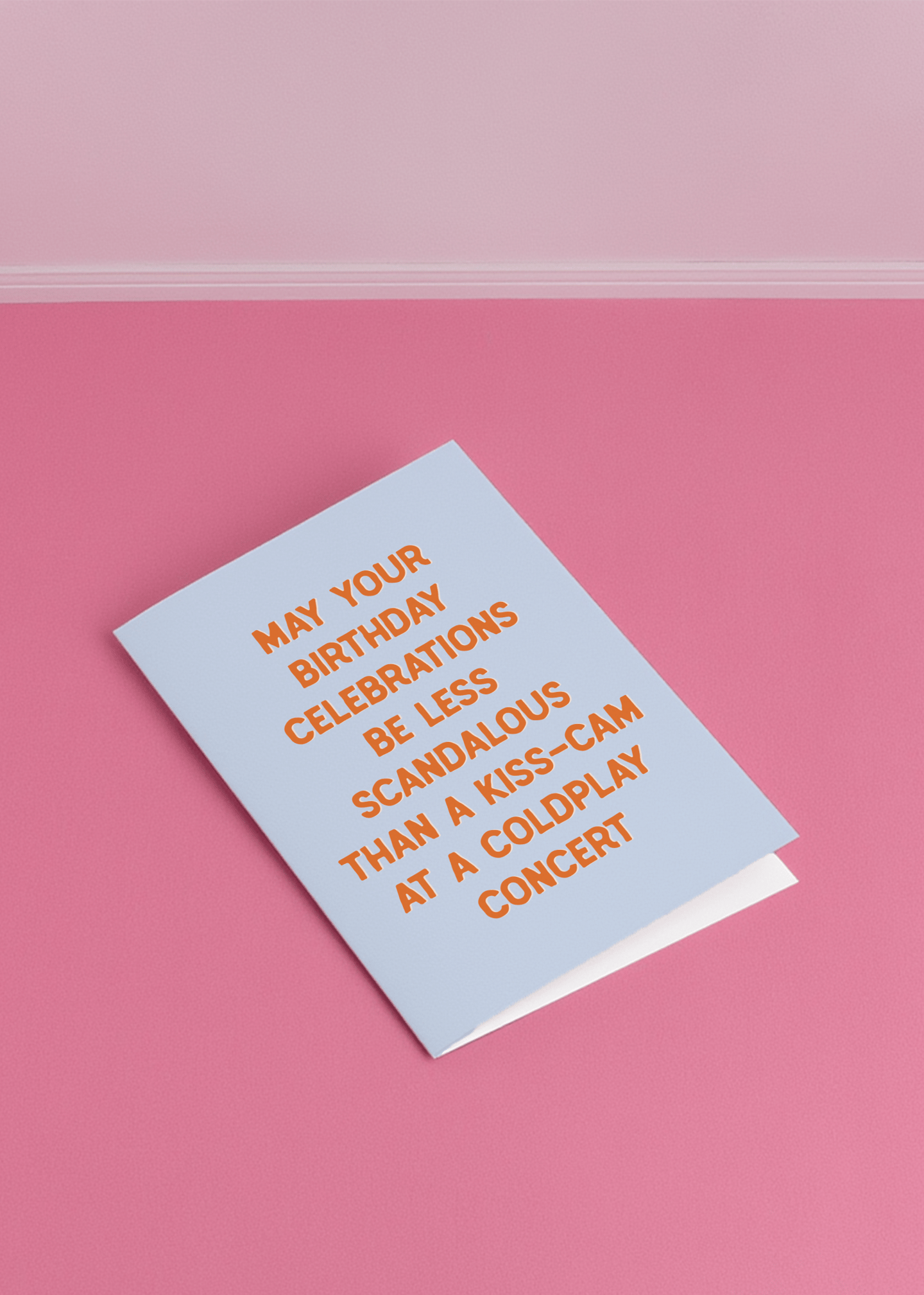 Coldplay Concert Birthday Card mockup 1