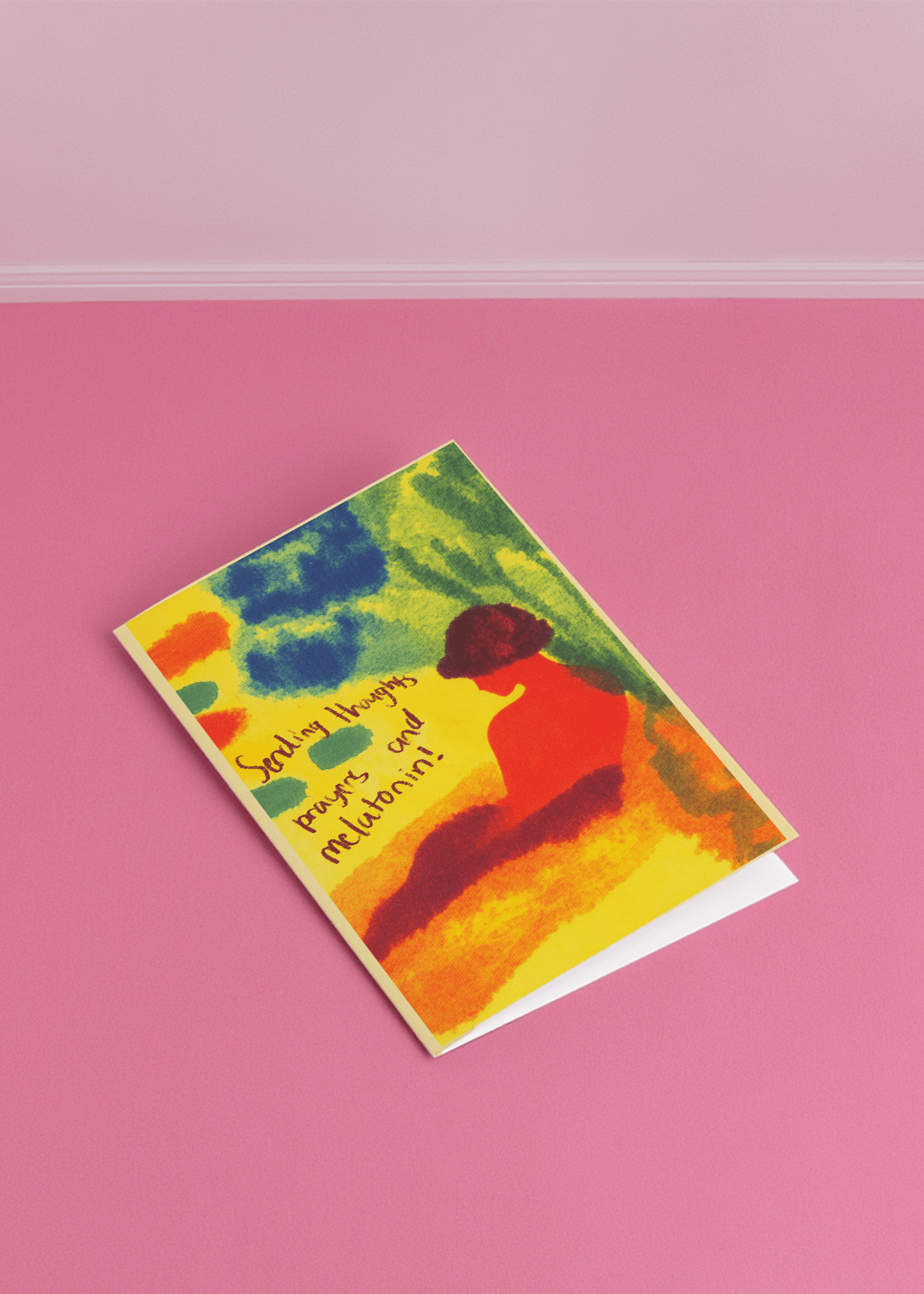 Sending Thoughts, Prayers, & Melatonin Card mockup 1