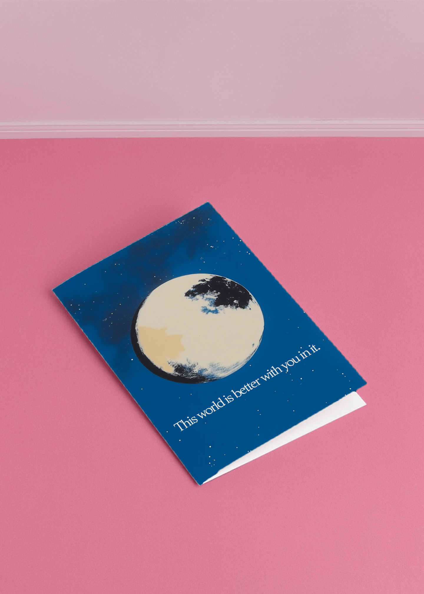 The World Is Better With You Card mockup 1