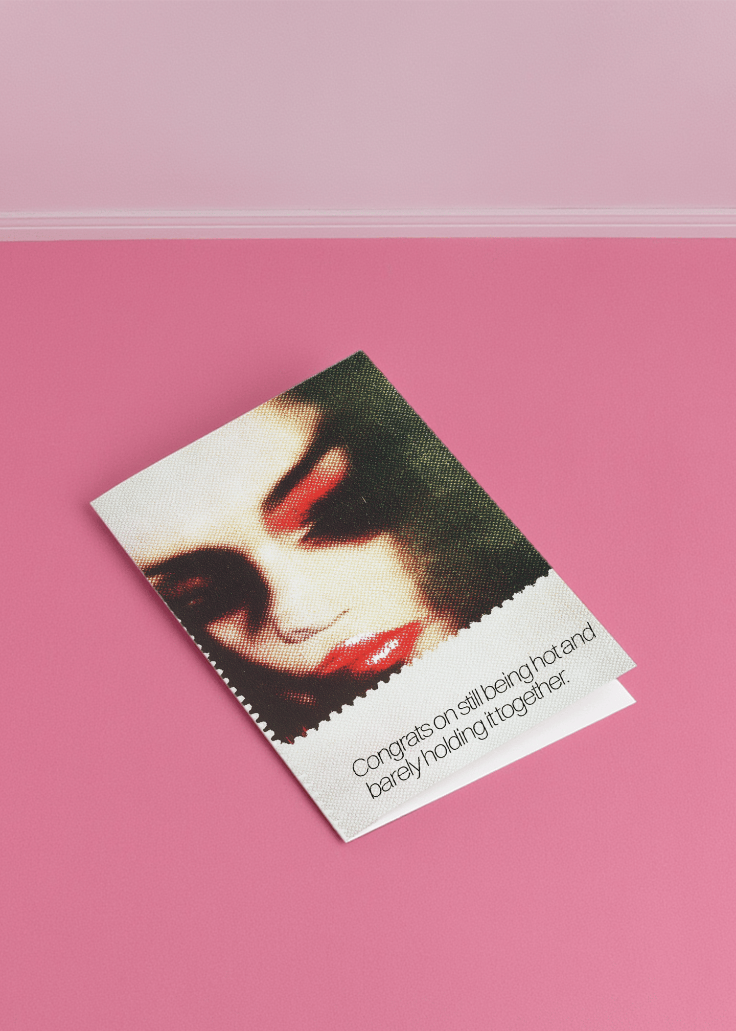 Still Hot Barely Holding It Together Card mockup 1