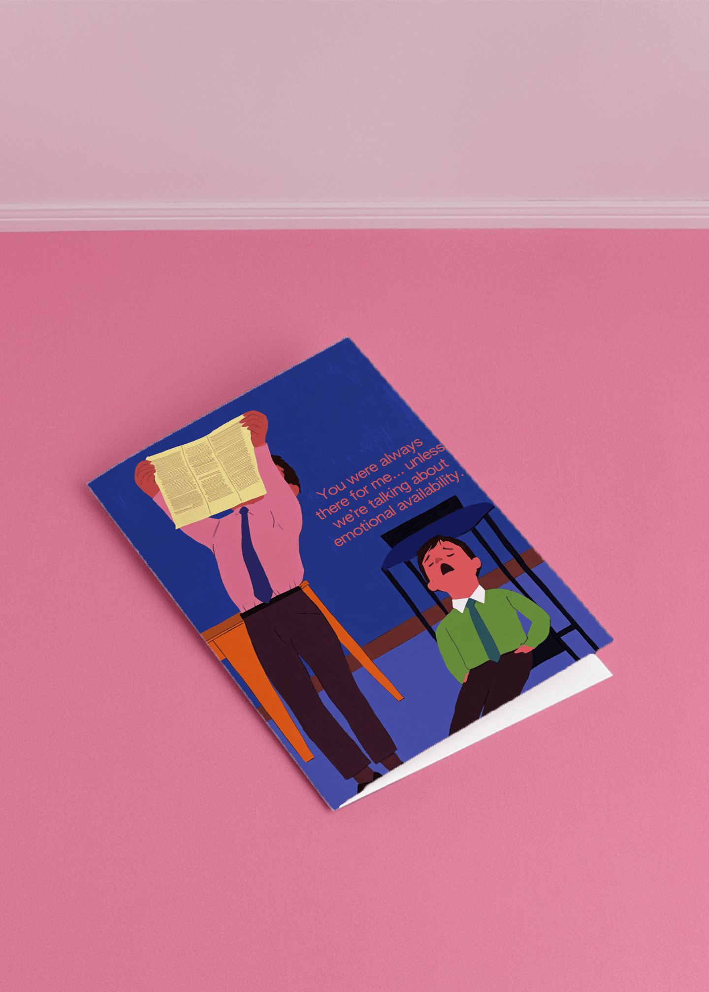 Emotionally Unavailable Dad Card mockup 1