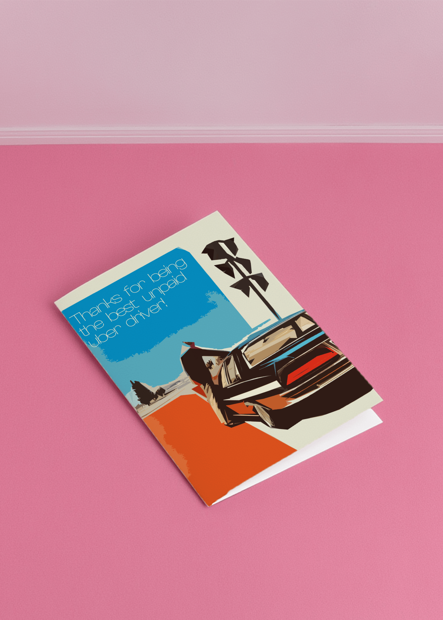 Best Unpaid Uber Driver Dad Card mockup 1