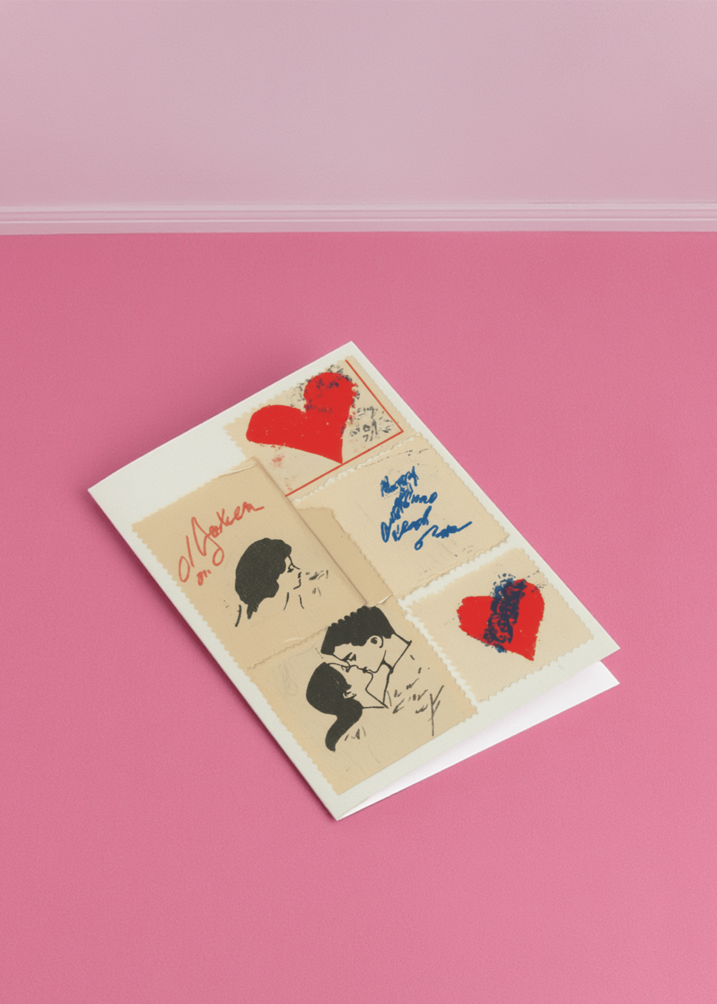 Vintage Romance Collage Card mockup 1