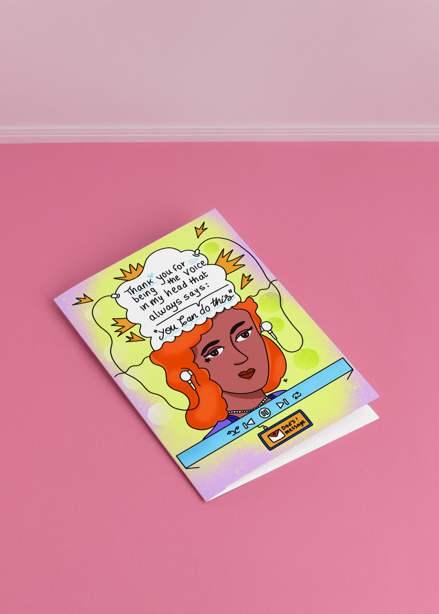 Voice in My Head Dad Card mockup 1