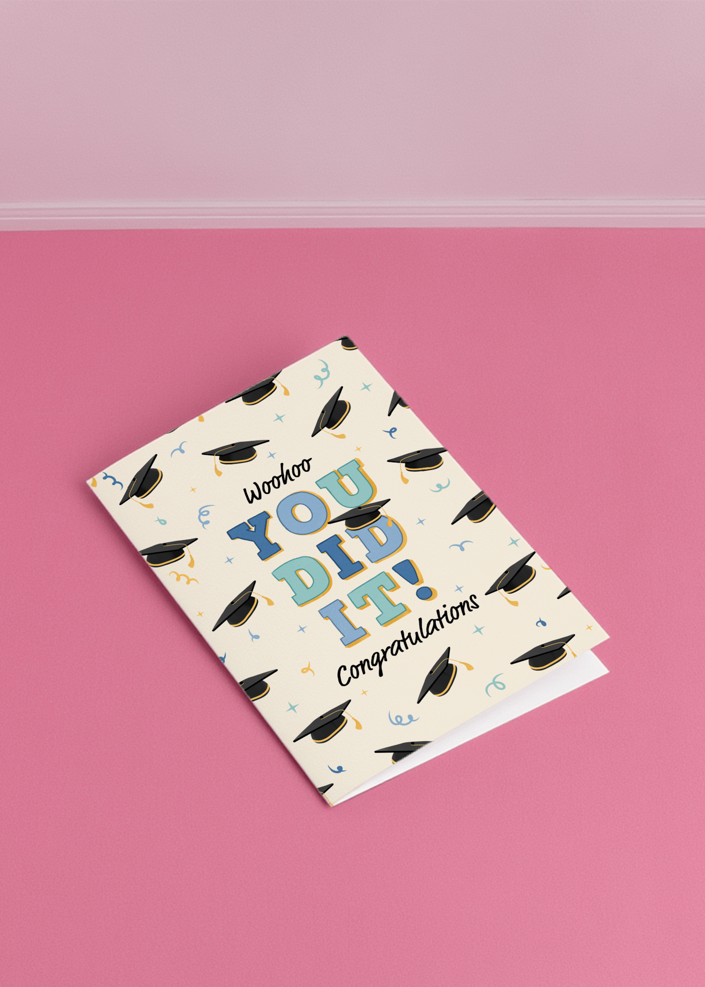 Woohoo You Did It Graduation Card mockup 1
