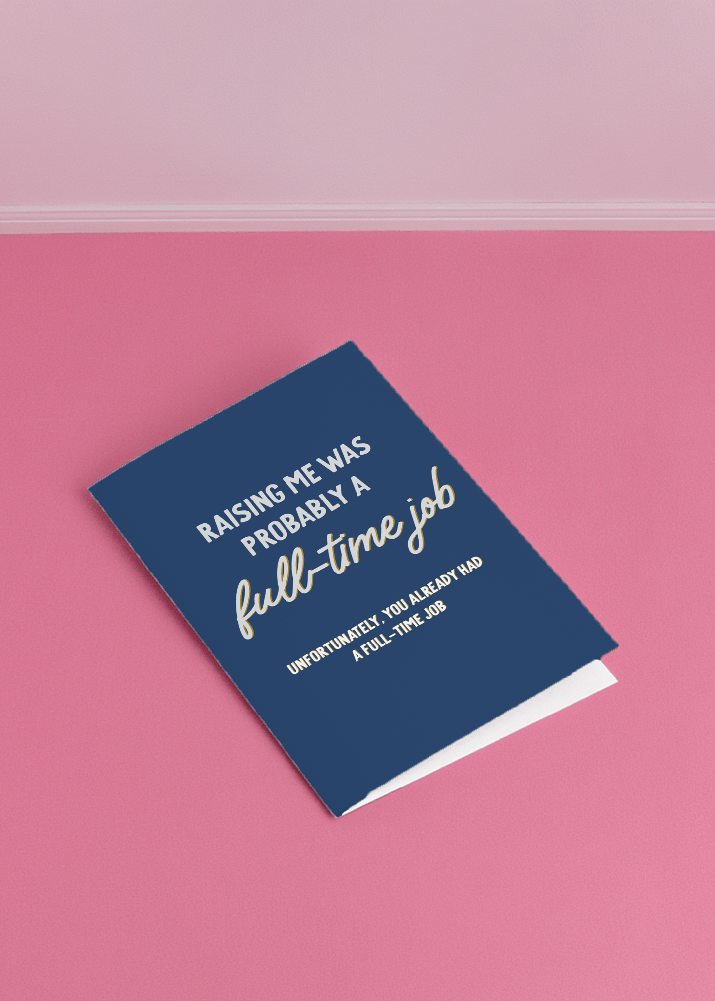 Full-Time Job Father's Day Card mockup 1