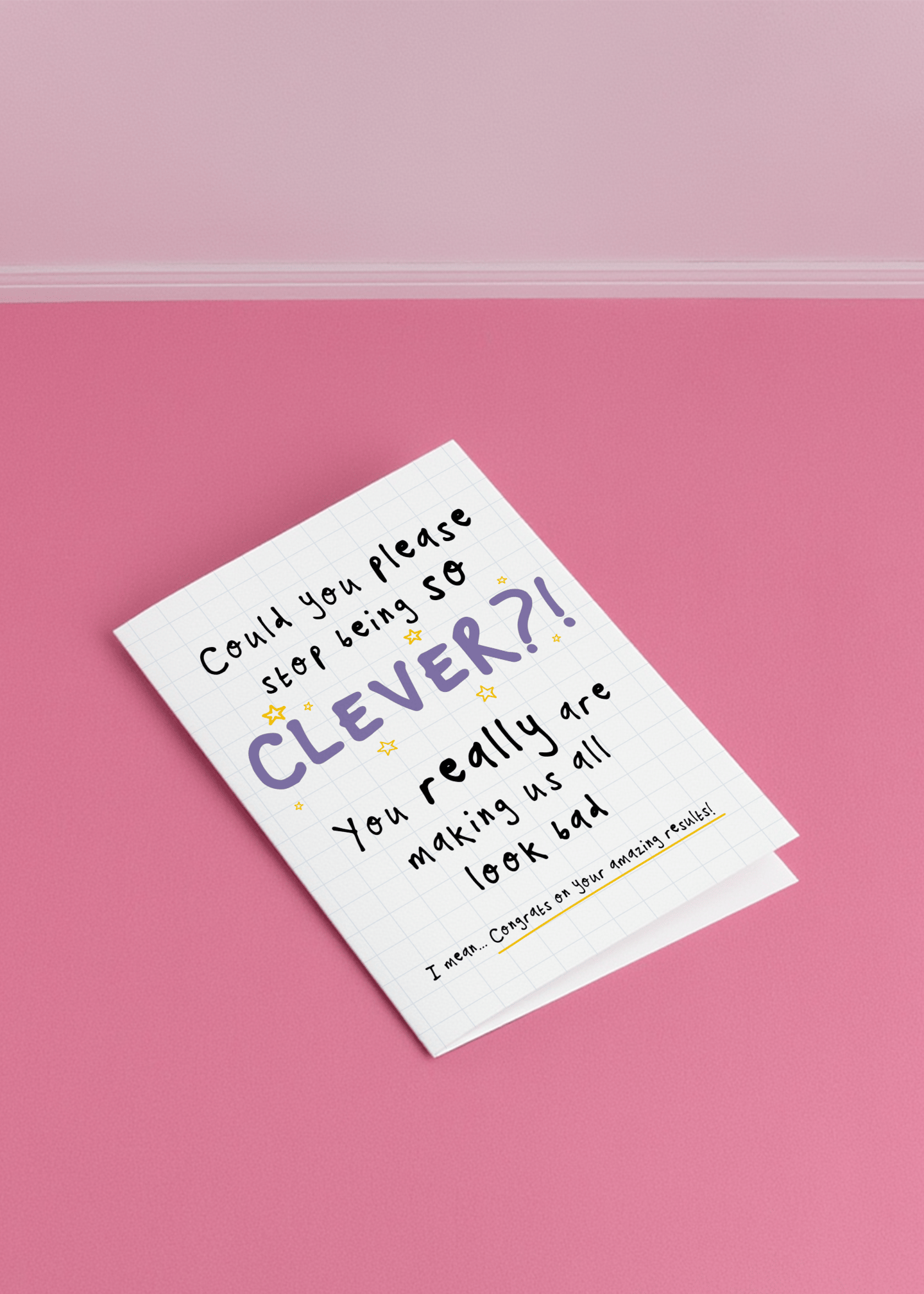 Clever Results Congrats Card mockup 1