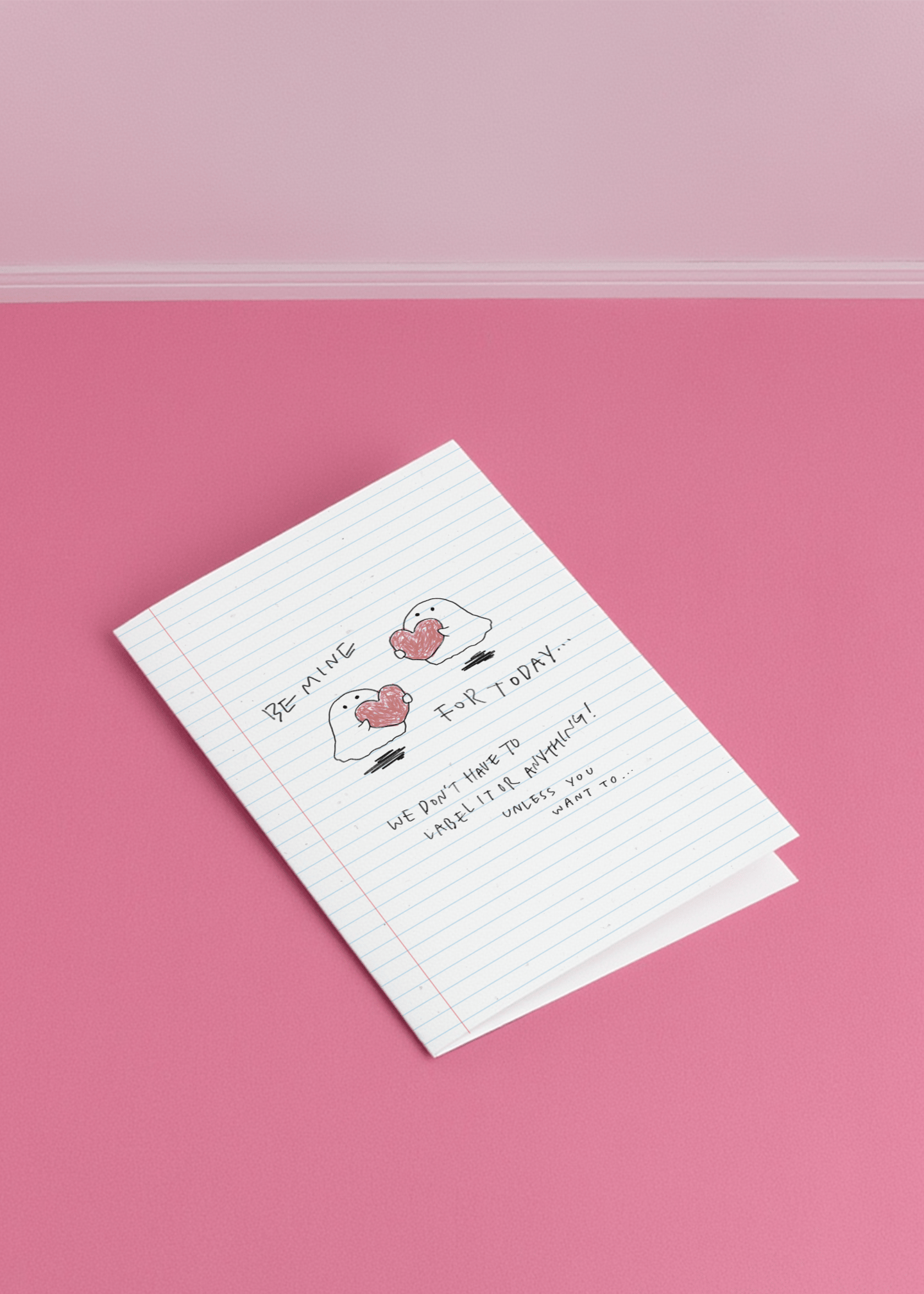 Be Mine For Today Card mockup 1