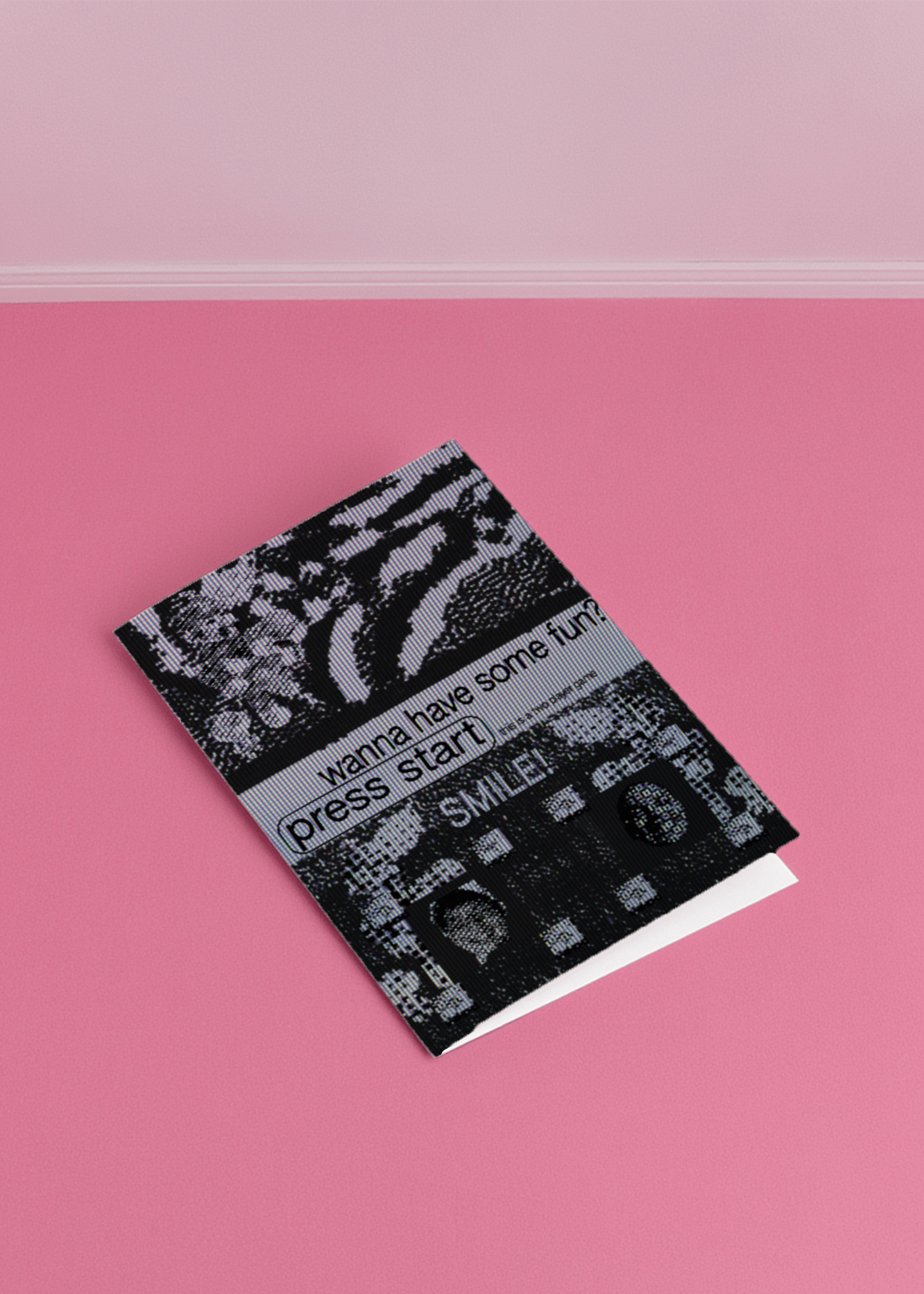 Wanna Have Some Fun? Press Start Card mockup 1