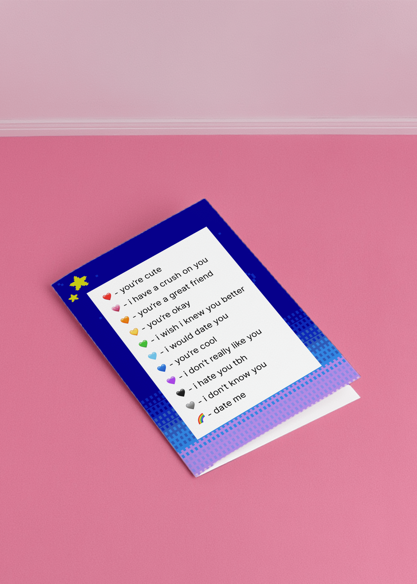 Color Code My Feelings Card mockup 1