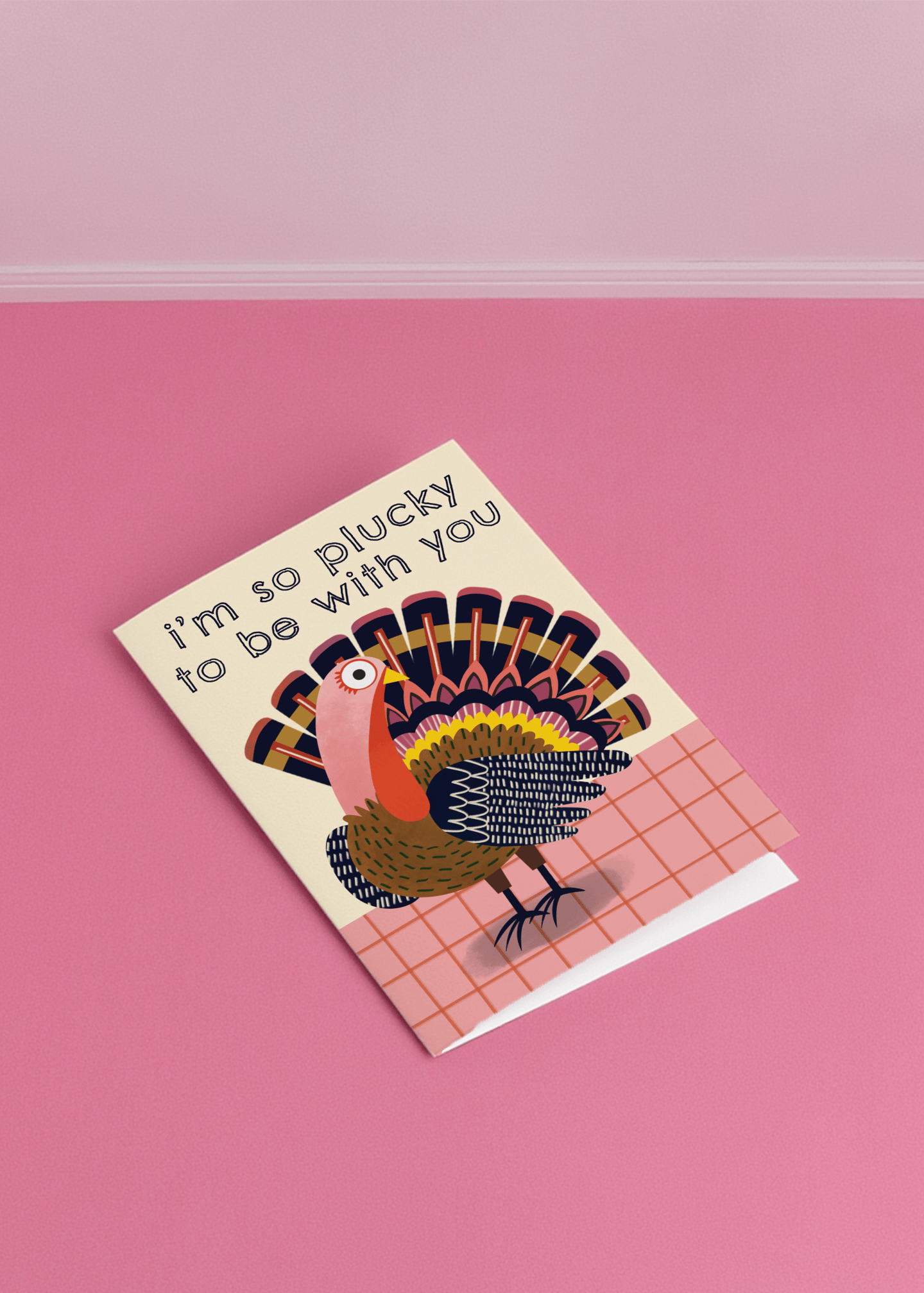 Plucky to Be with You Card mockup 1