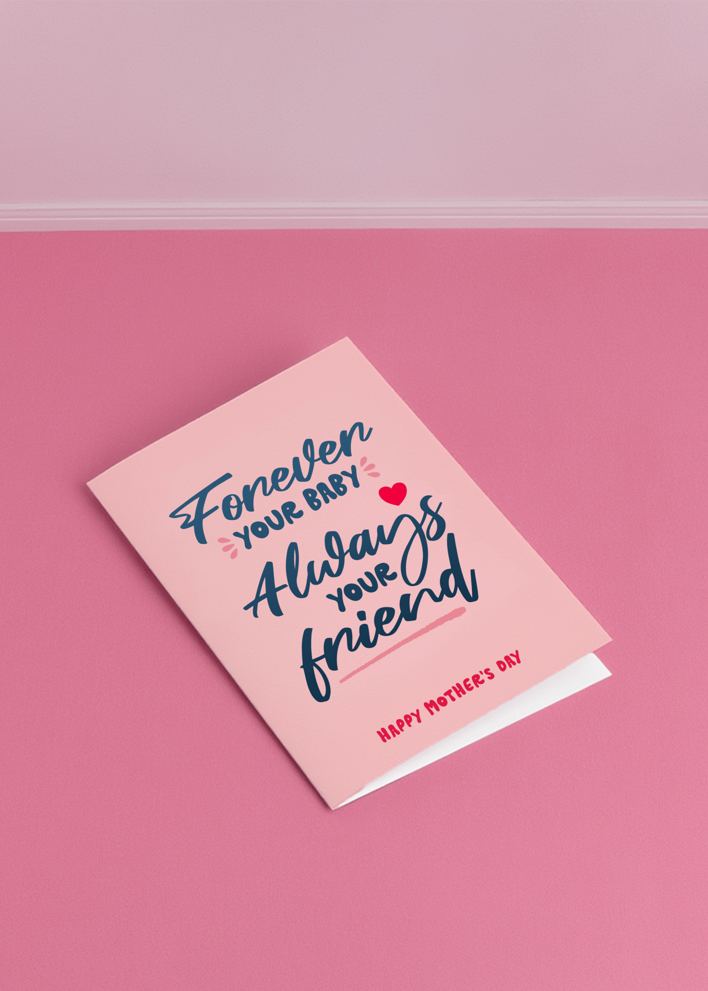 Forever Your Baby Always Your Friend Card mockup 1