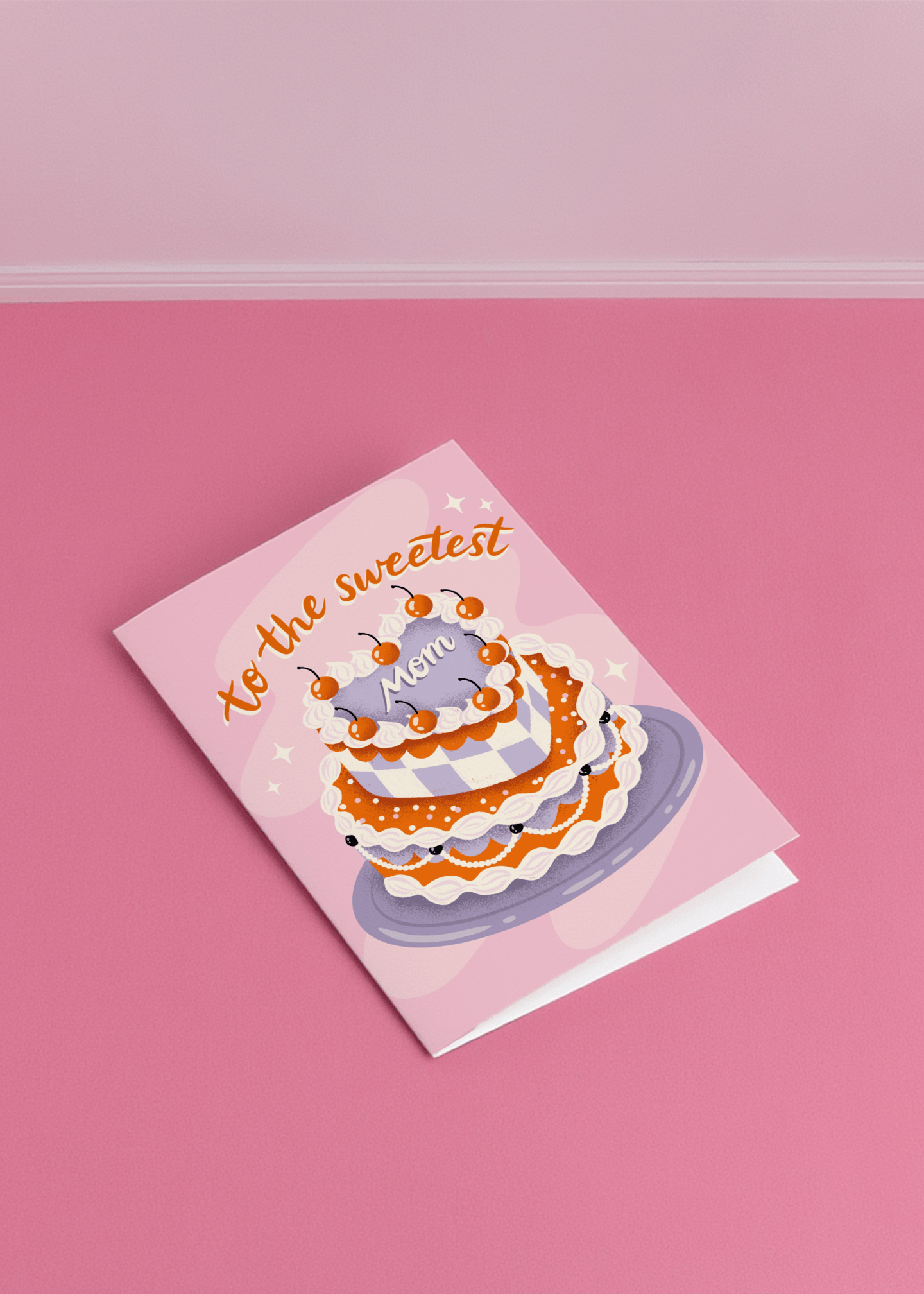 Sweetest Mom Cake Card mockup 1