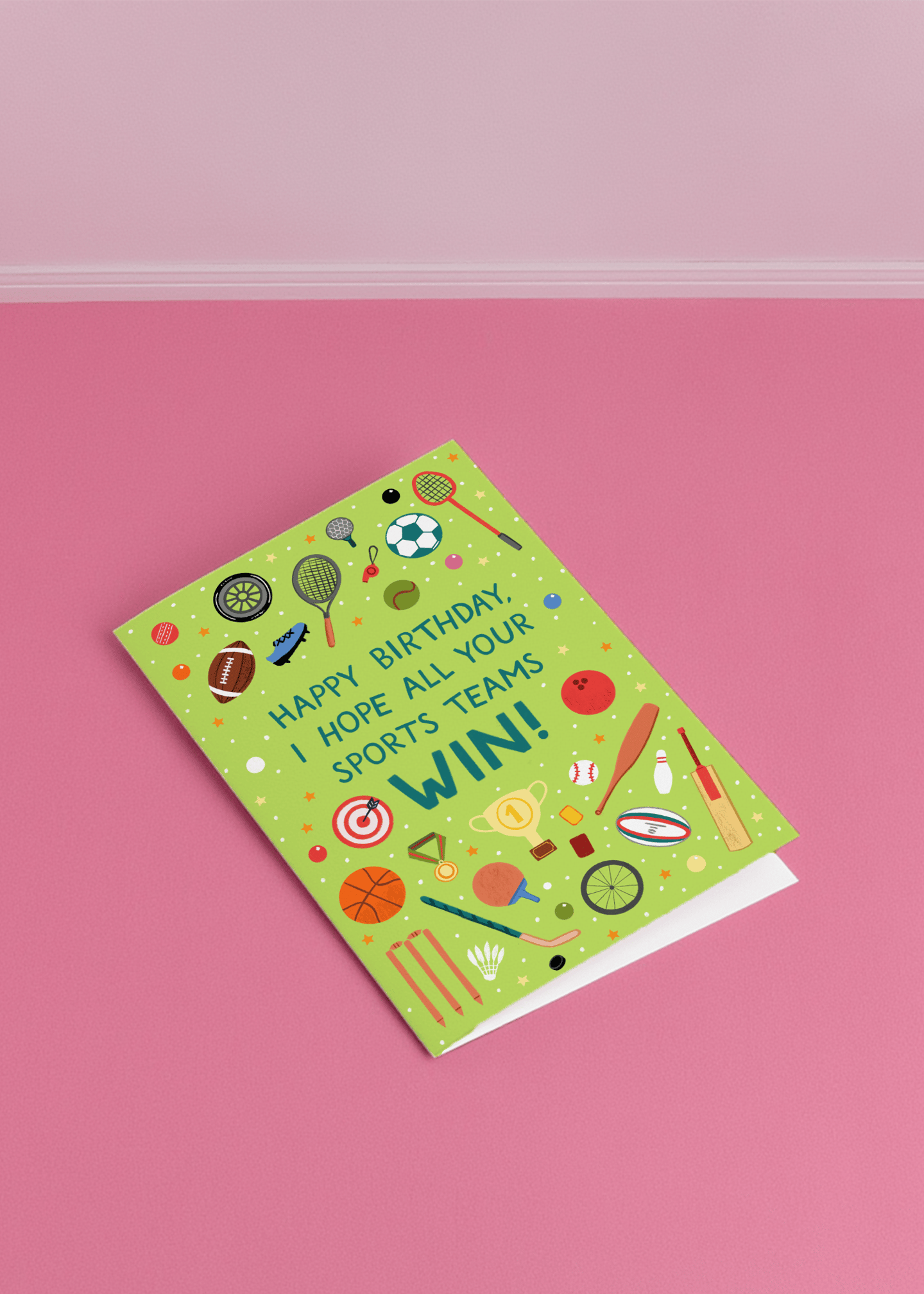 Sports Fan Birthday Card mockup 1