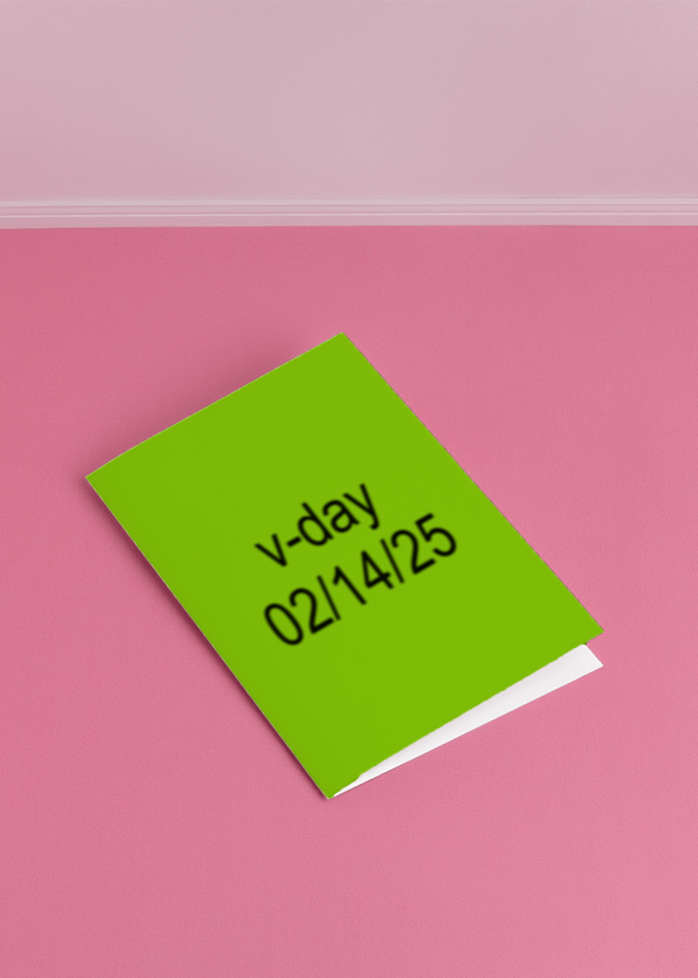 V-Day Minimalist Card mockup 1