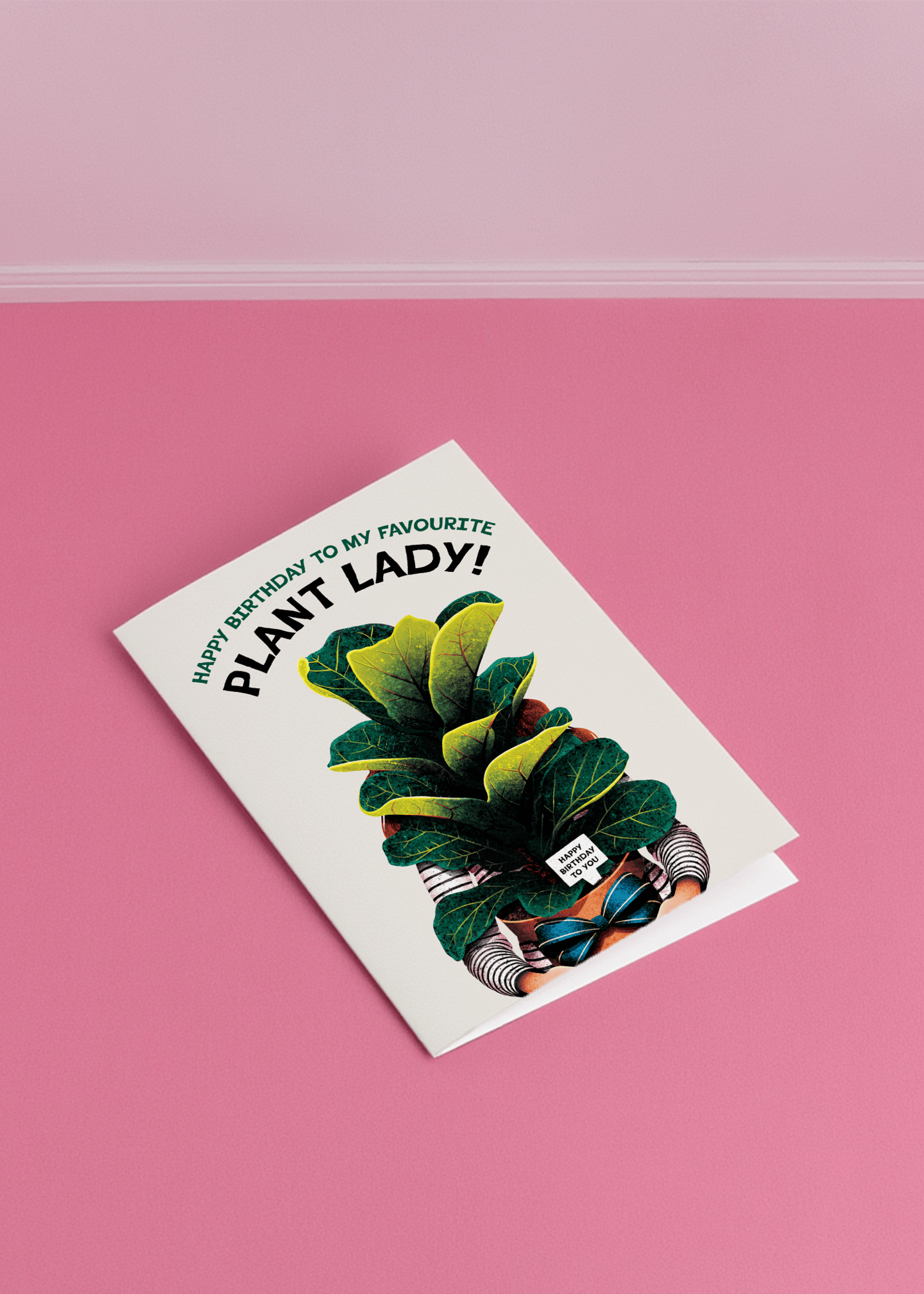 Plant Lady Birthday Card mockup 1