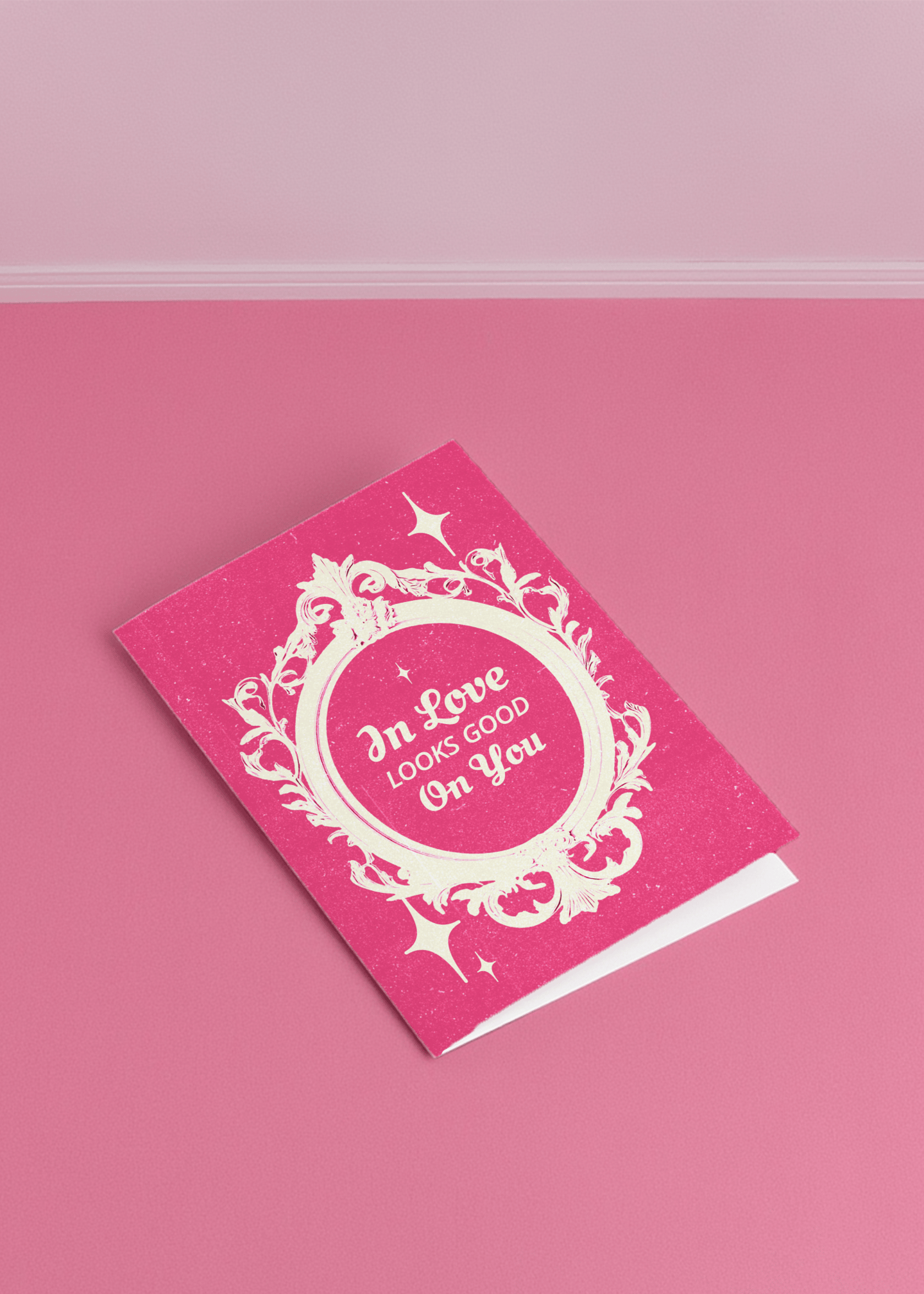 In Love Looks Good On You Card mockup 1