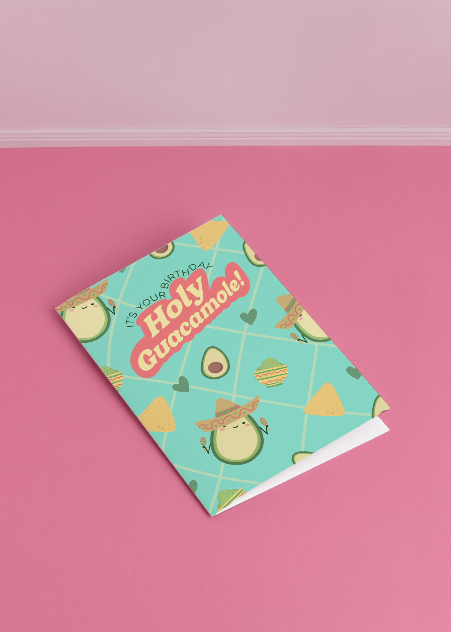 Holy Guacamole Birthday Card mockup 1
