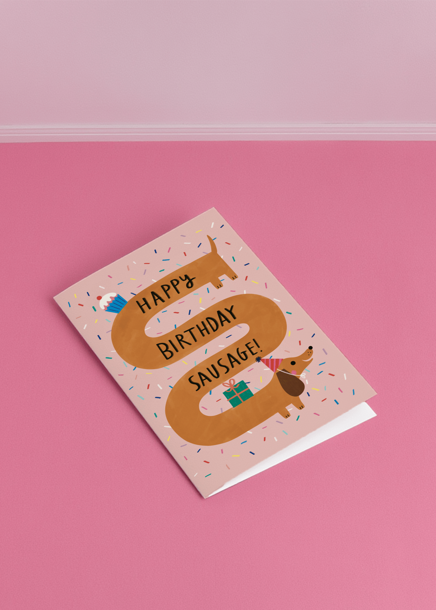 Happy Birthday Sausage Card mockup 1