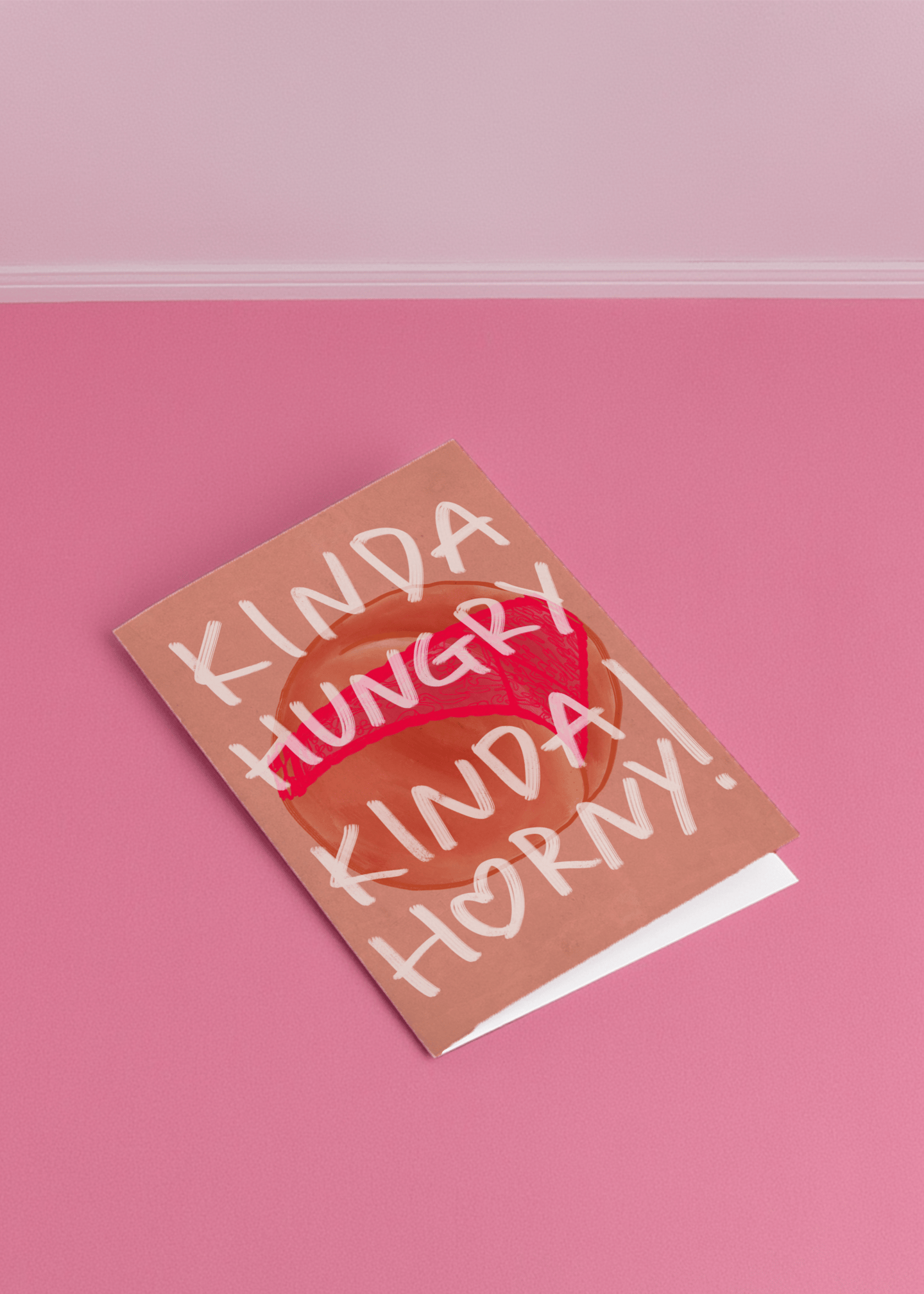 Kinda Hungry Kinda Horny Card mockup 1