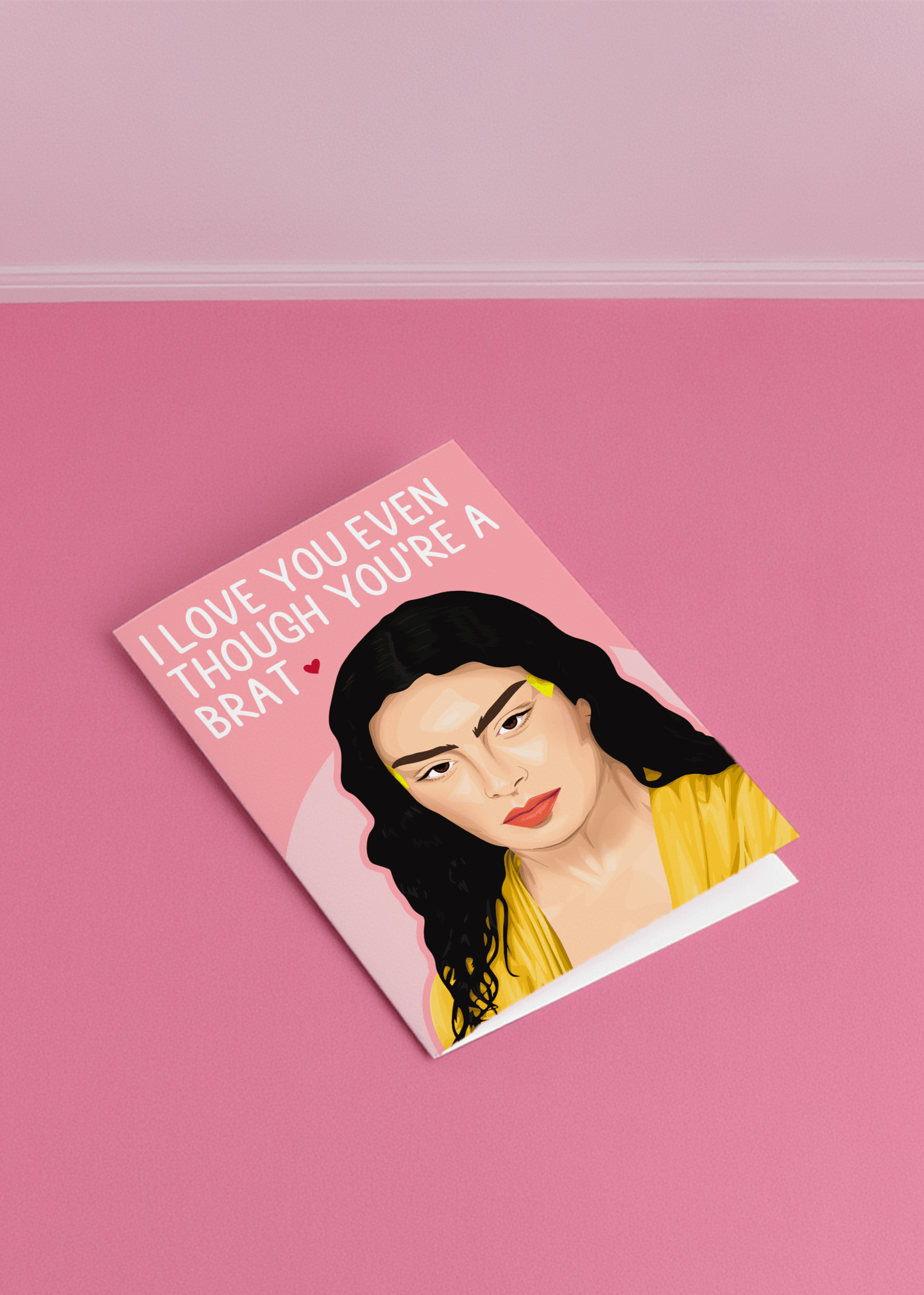 Brat Valentine's Day Card mockup 1