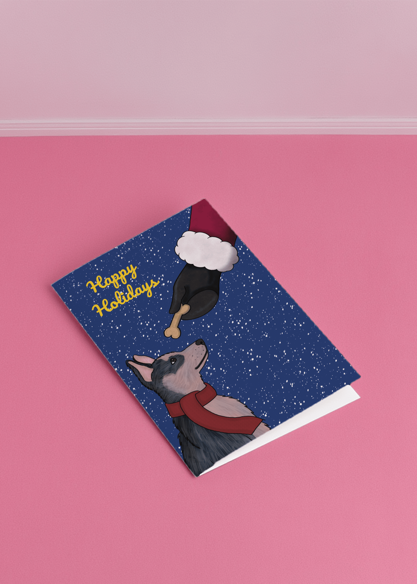 Happy Holidays Dog mockup 1
