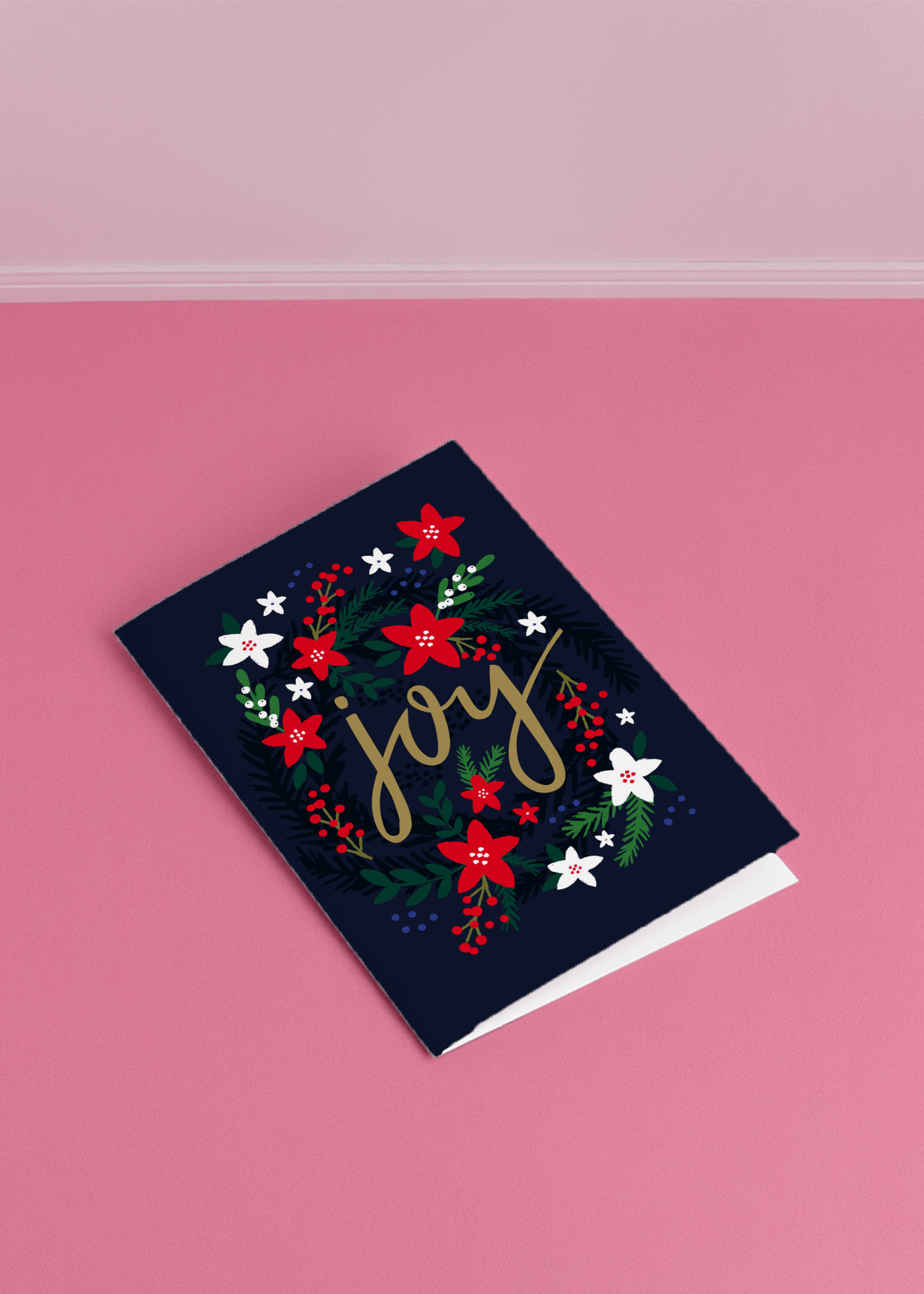 Joyful Floral Wreath mockup 1