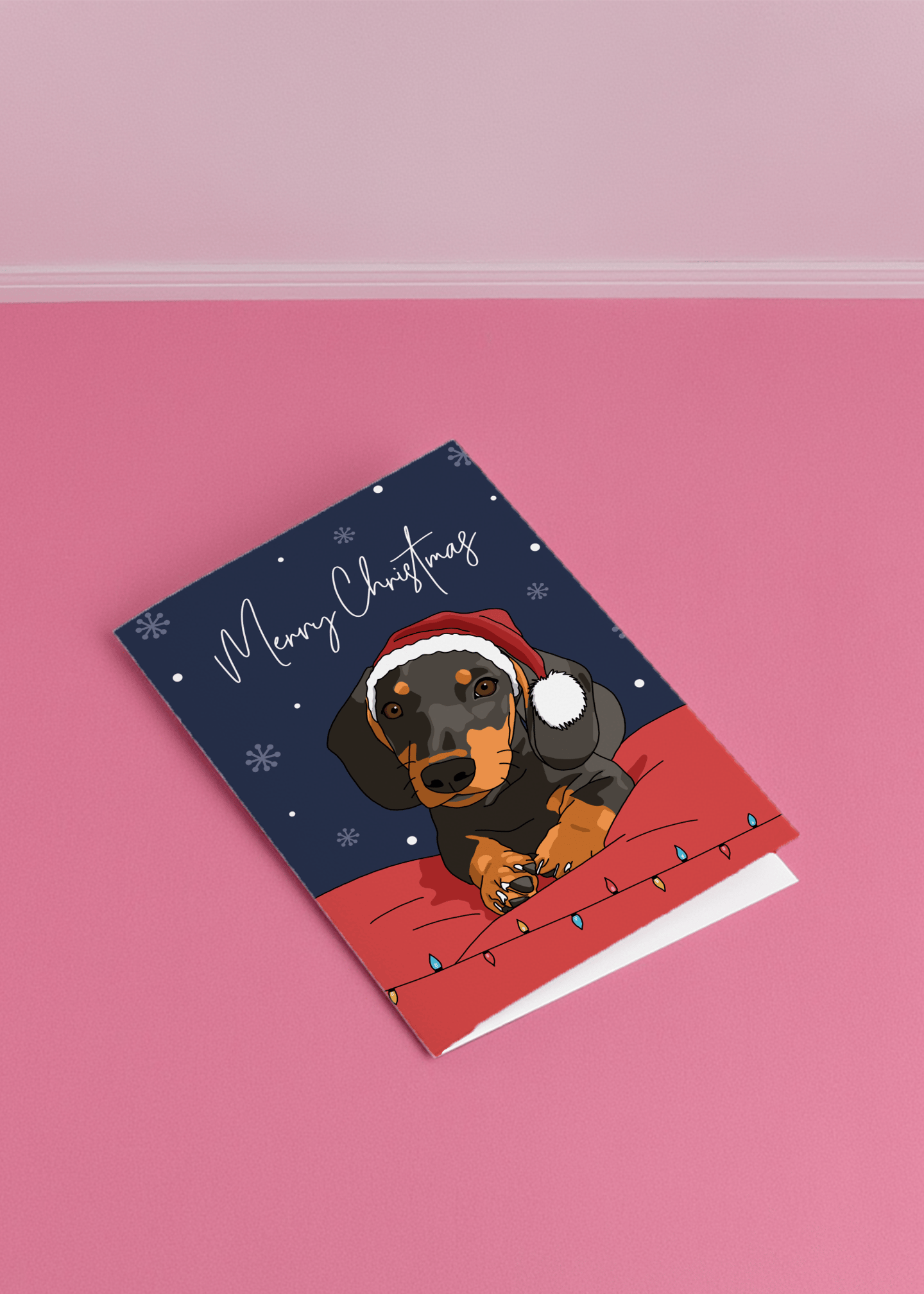 Dachshund Merry Christmas mockup 1