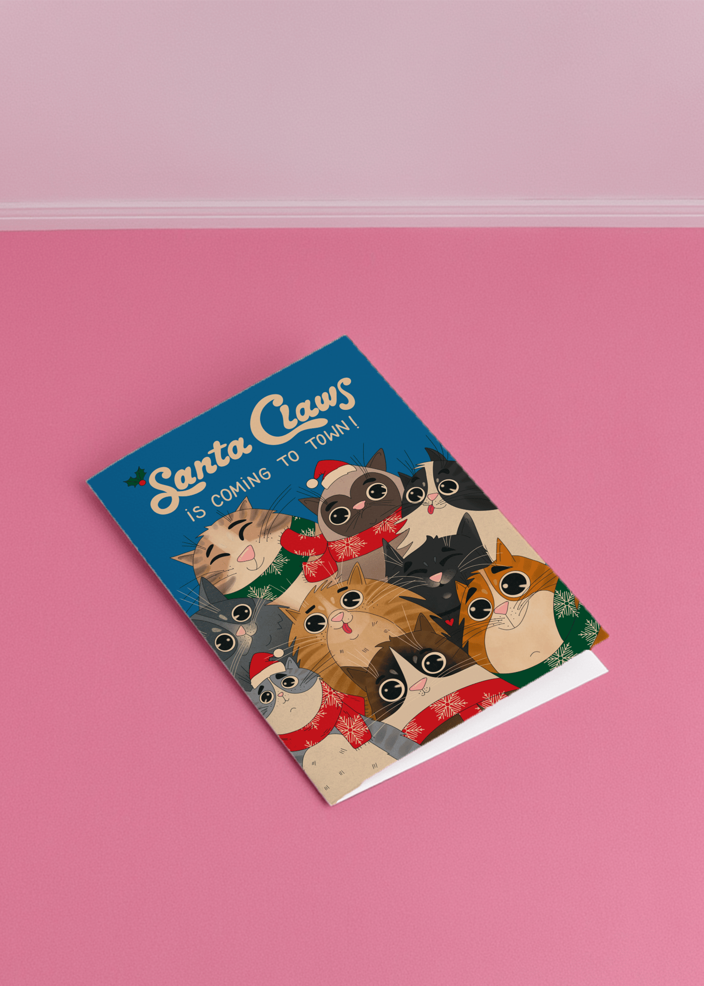 Santa Claws Christmas Cats mockup 1